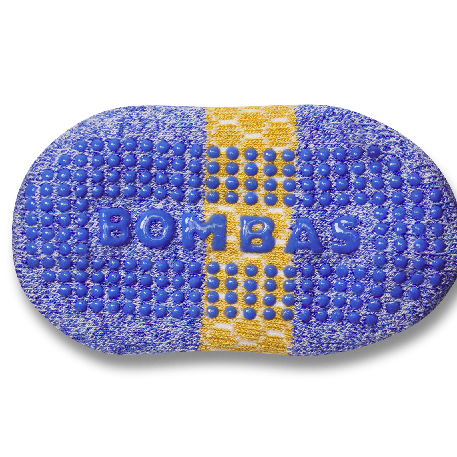 Toddler Marl Gripper Calf Socks - Lapis Blue / Soft White Detail [7034]