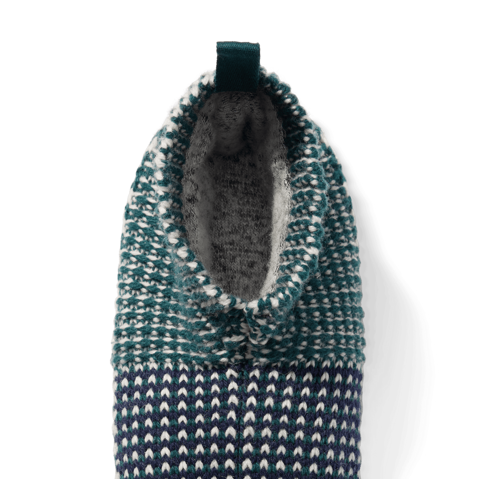 Youth Birdseye Gripper Slipper Midnight Teal Detail