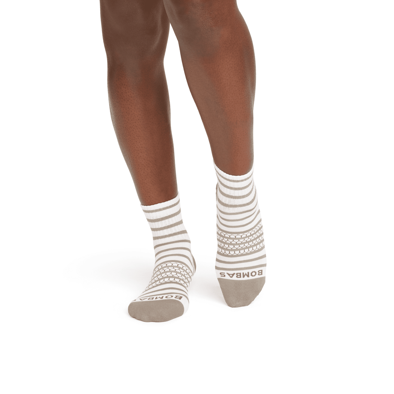 Striped Quarter Socks washedtaupe-WO-2-transparent
