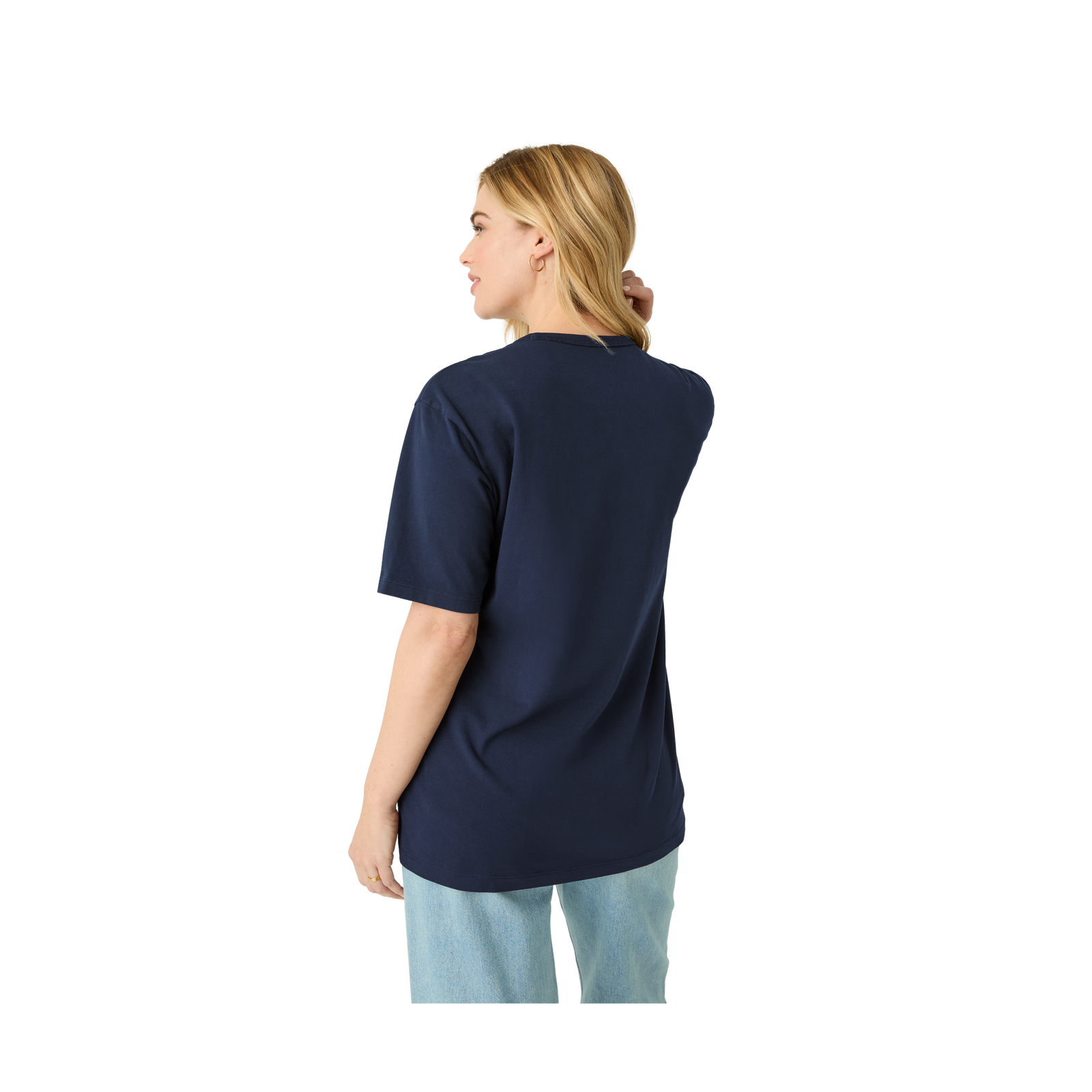 Premium Weight Pocket Crew Neck T-Shirt - Midnight Navy WO3 [7248]