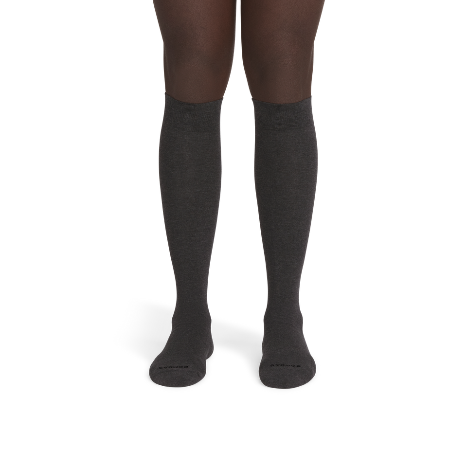 Dress Knee High Socks - dark grey htr MO1 [7281]