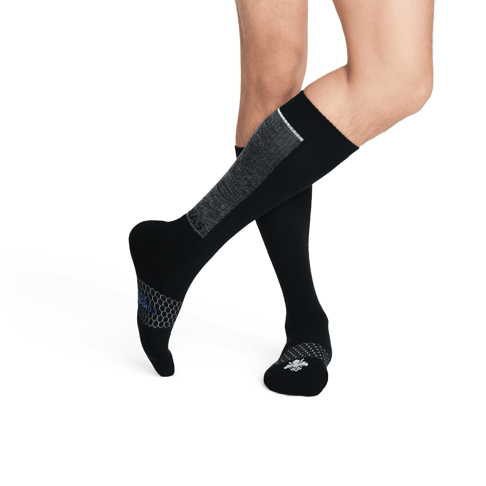 Performance Compression Knee High Socks (20-30mmHg) Black MO1