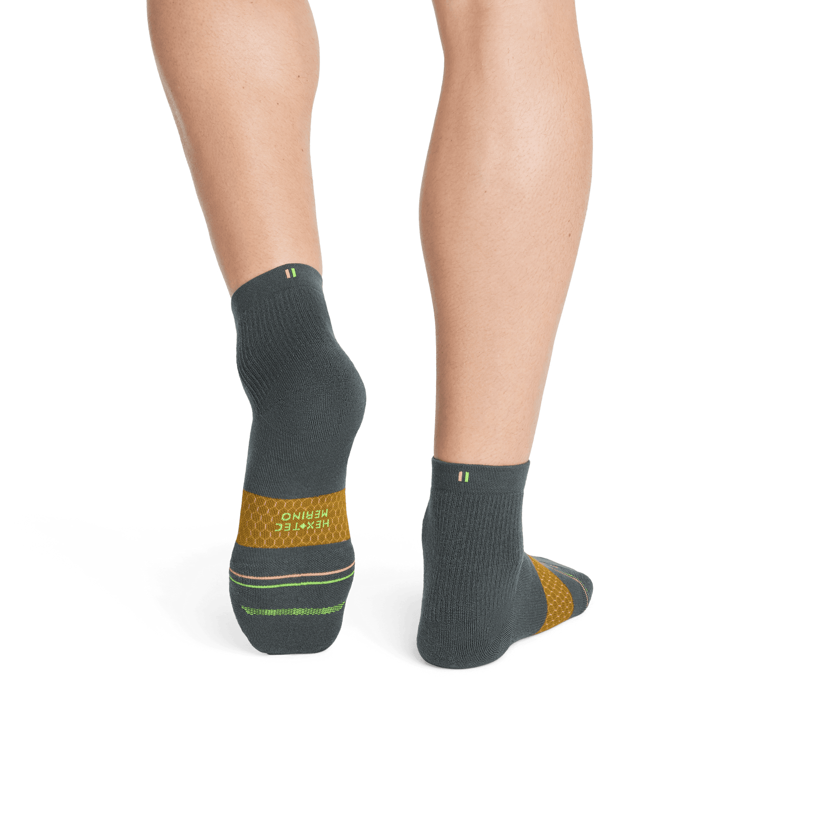 Merino Wool Blend Performance Quarter Socks mossgrey-3 MO2