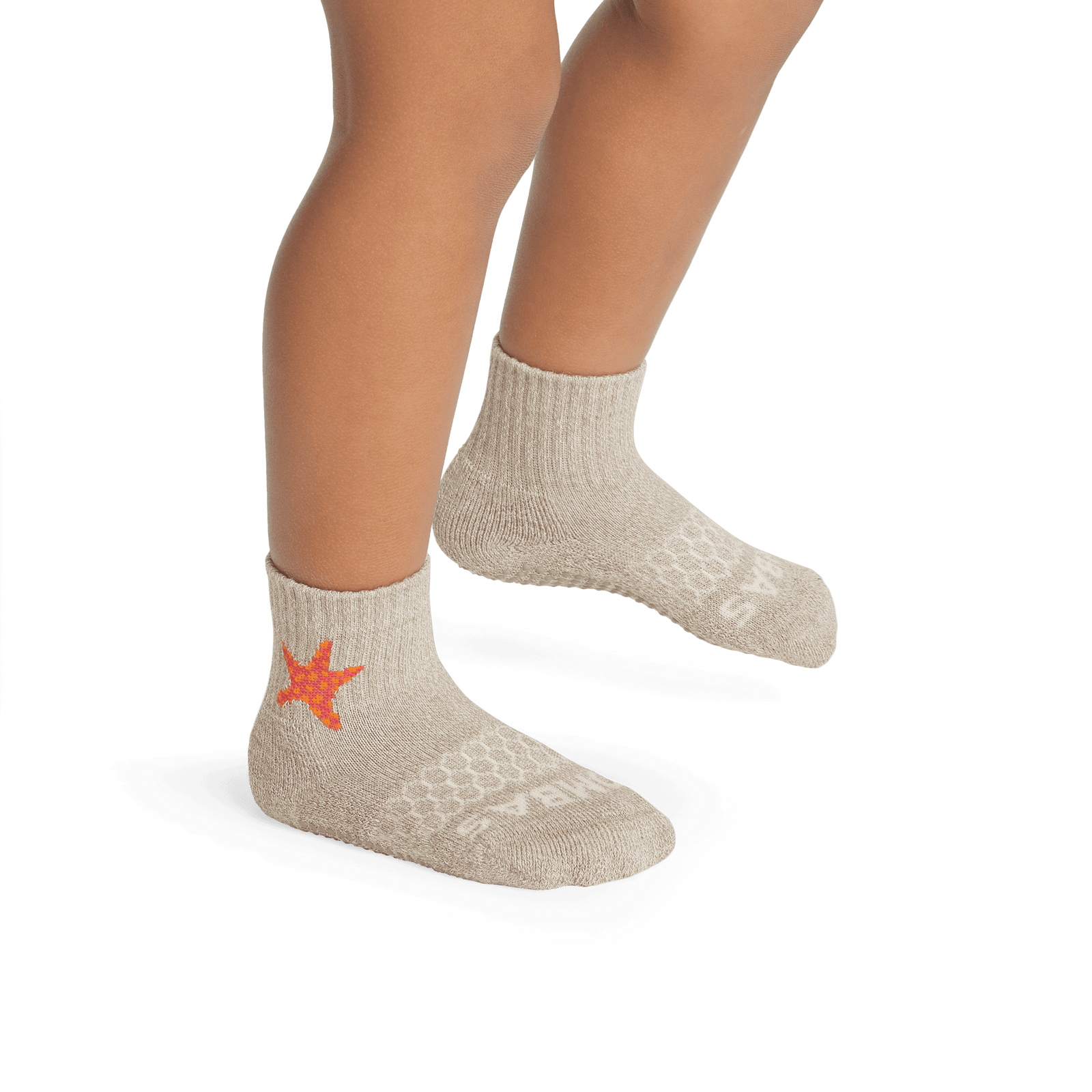 Toddler Gripper Calf Socks washedtaupe-2-transparent