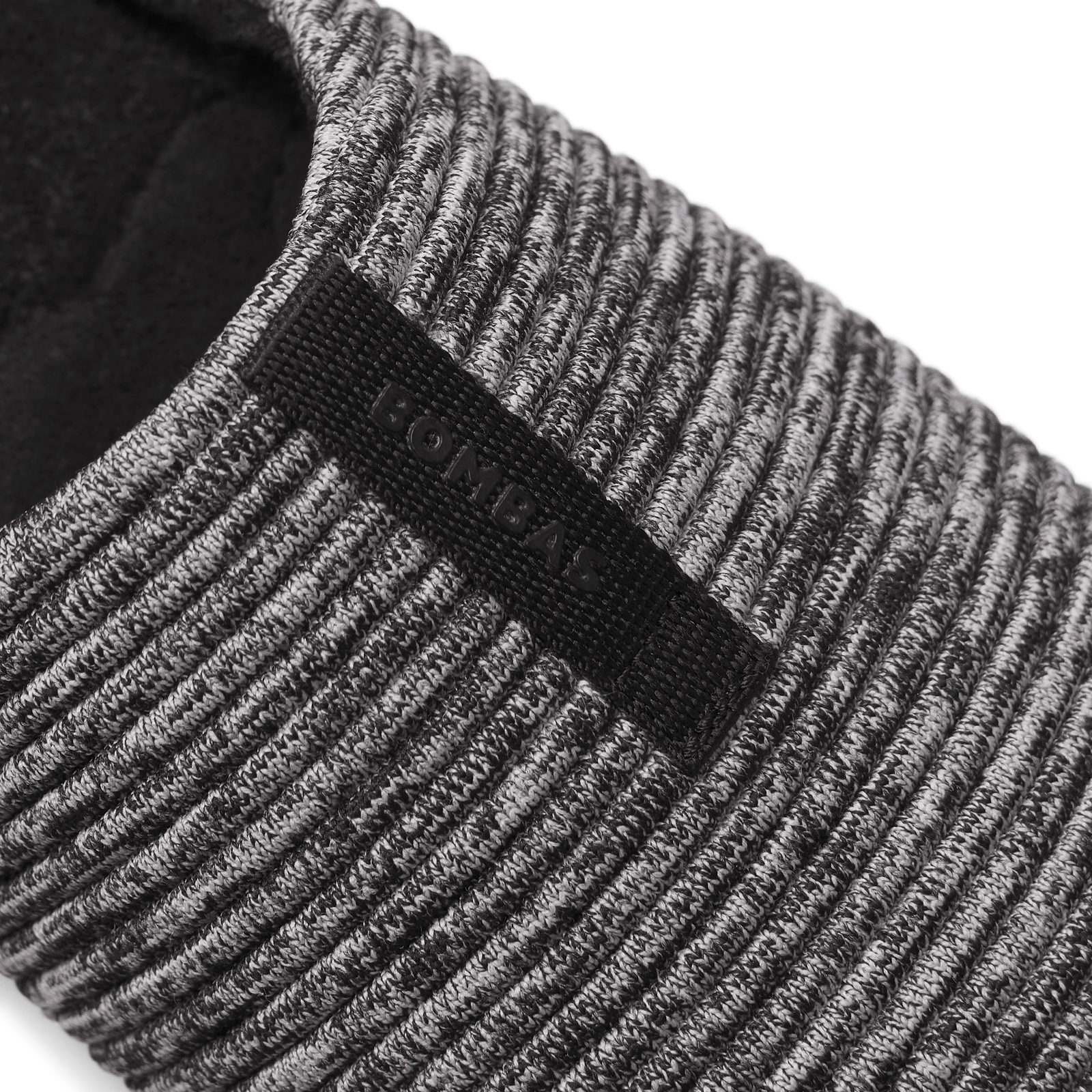 Men's Marl Knit House Slipper black-softwhite-layflat-3-transparent