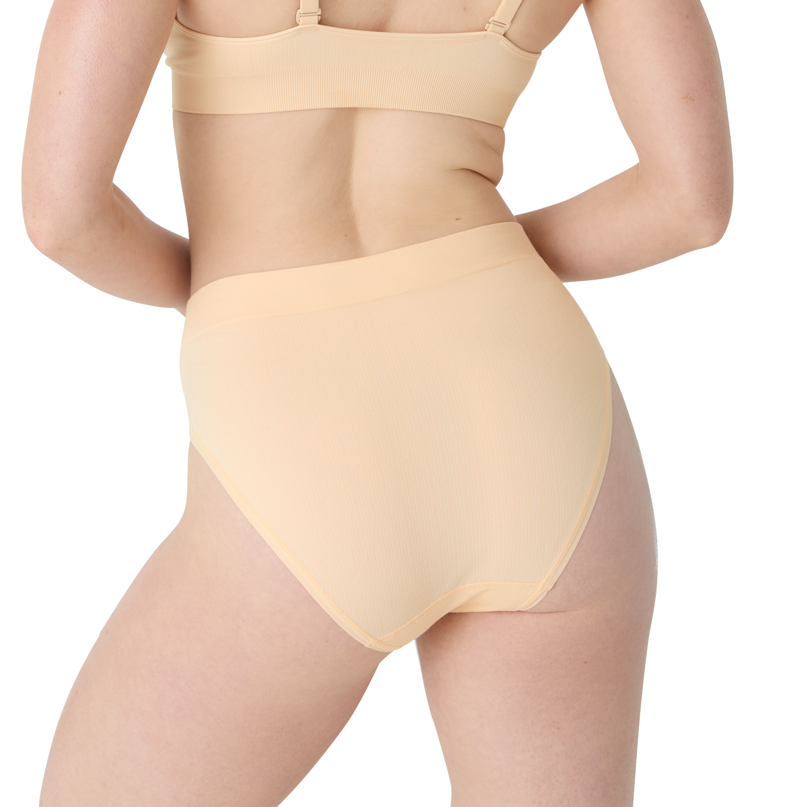 Ribbed Seamless High Rise Brief - Wheat WO3 [7718]