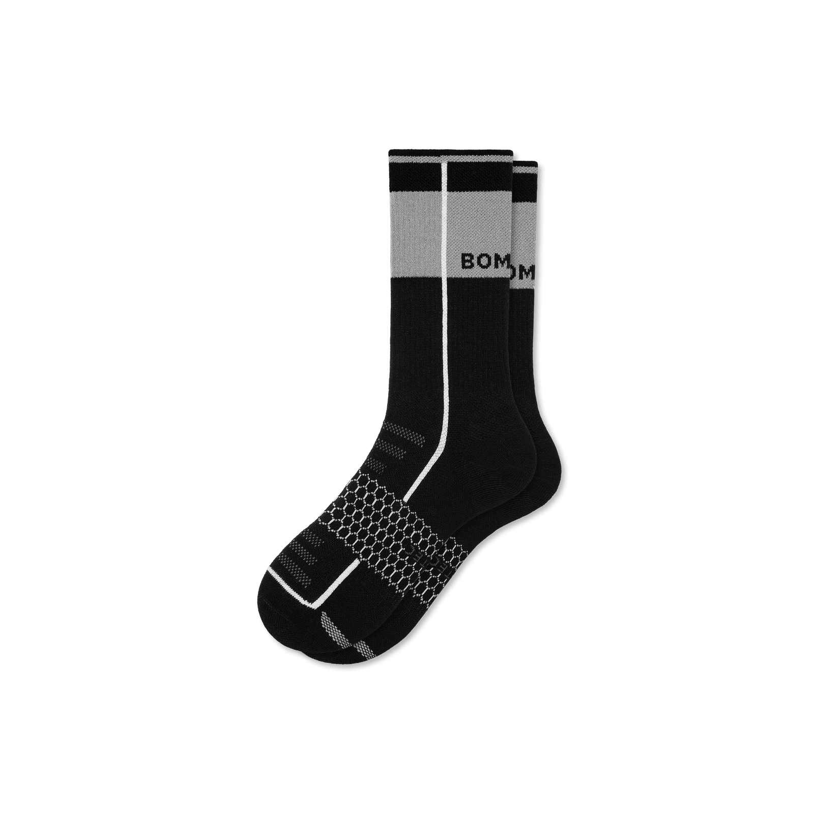 Reflective Performance Calf Socks - Reflective Black - L [7757]
