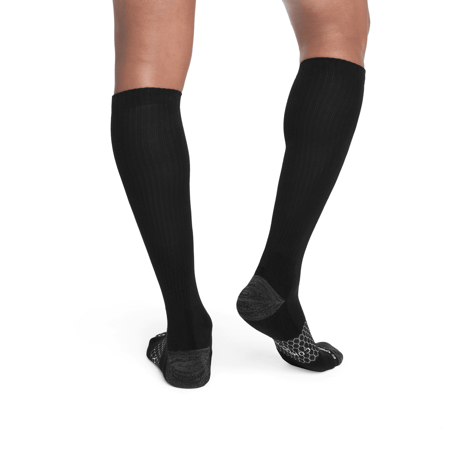 Everyday Compression Knee High Socks (15-20mmHg) - Black - MO2 [7759]