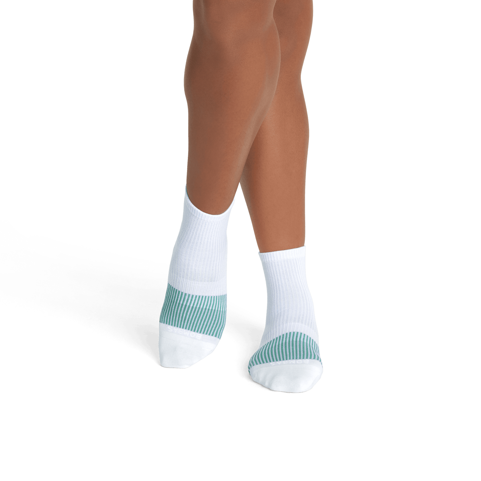 Lightweight Stripe Quarter Sock - Soft White - WO1 [7766]