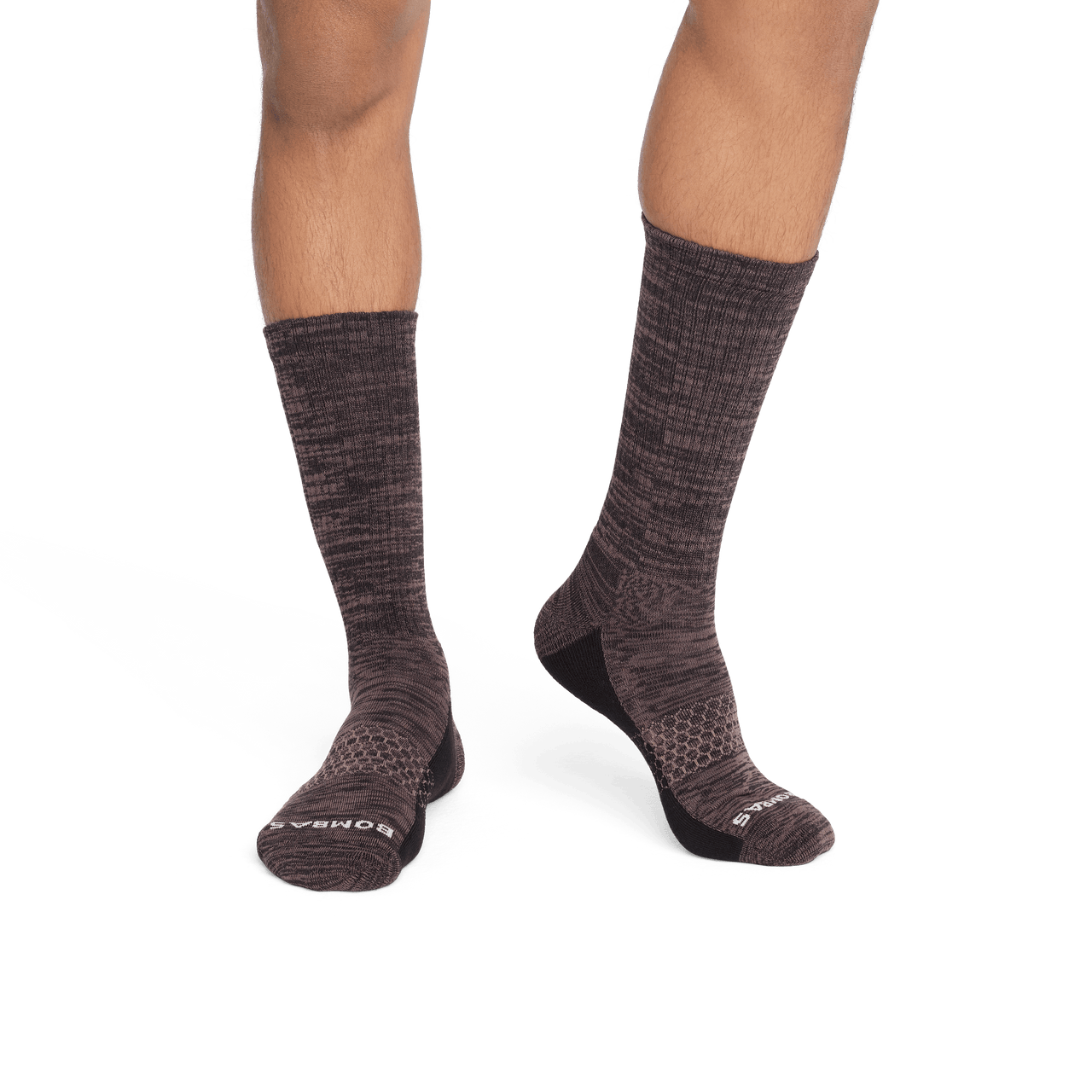Two Tone Calf Socks - Mineral Black MO1 [7793]