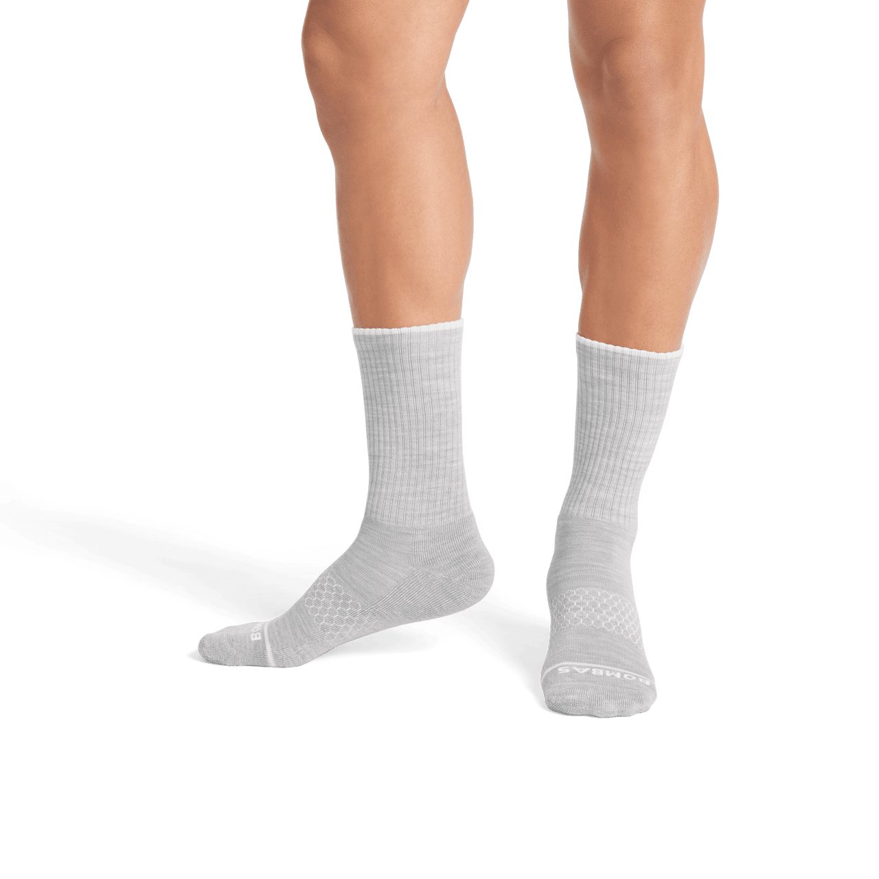 Merino Wool Blend Calf Socks - Granite Heather MO2 [7799]