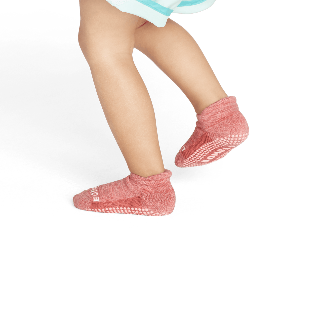 Two Tone Gripper Ankle Socks - Washed Terracotta TO1 [7806]