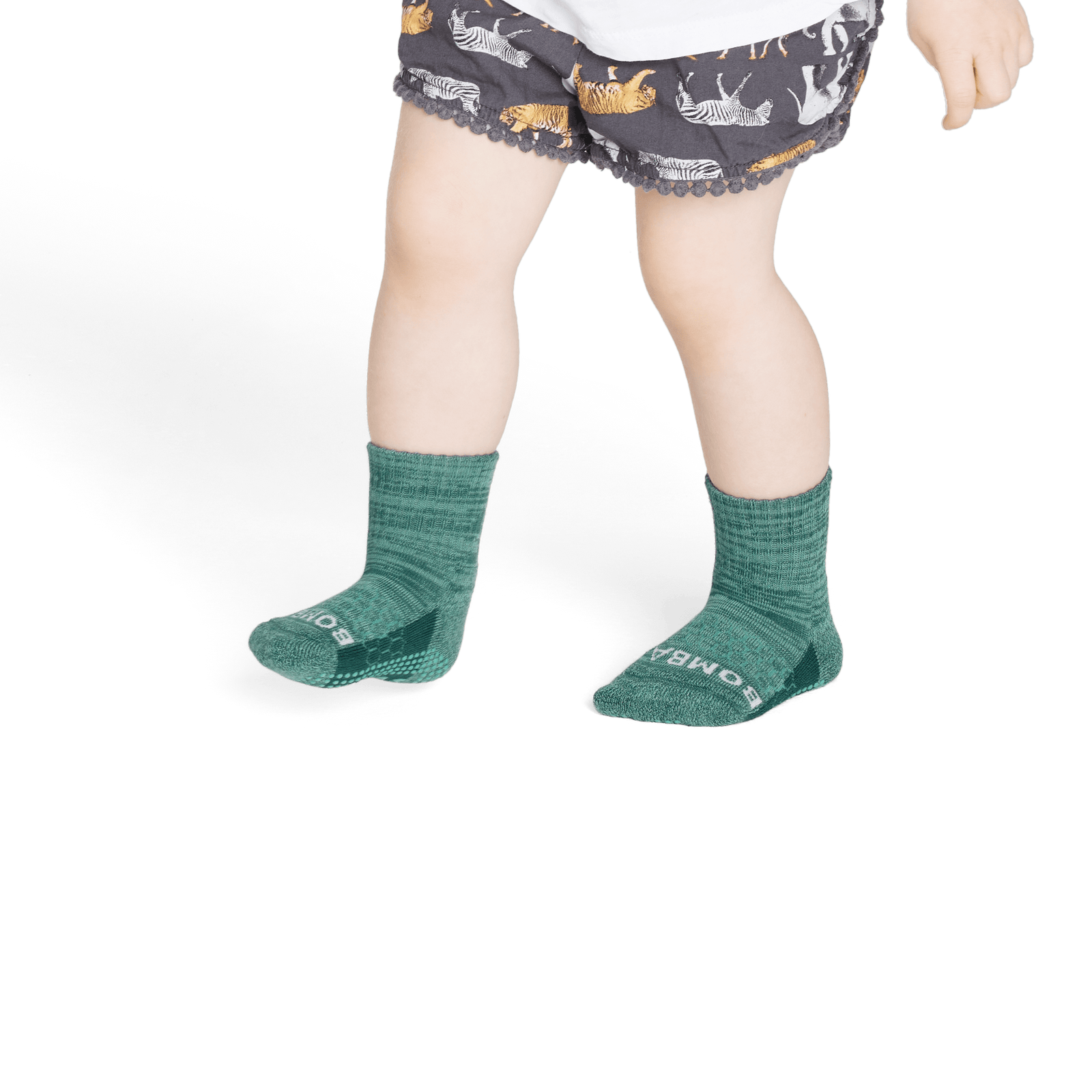 Two Tone Gripper Calf Socks - Algae Green TO1 [7808]