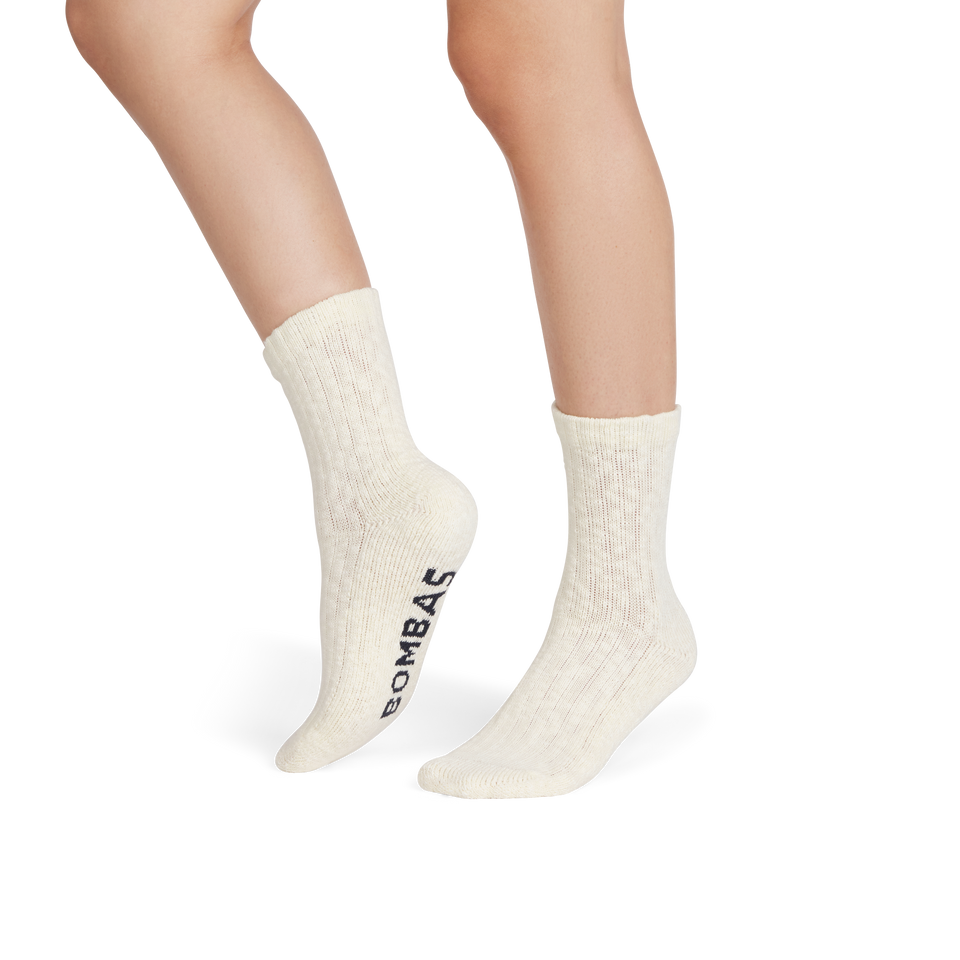 Chunky Ragg Half Calf Socks - cream WO1 [7811]
