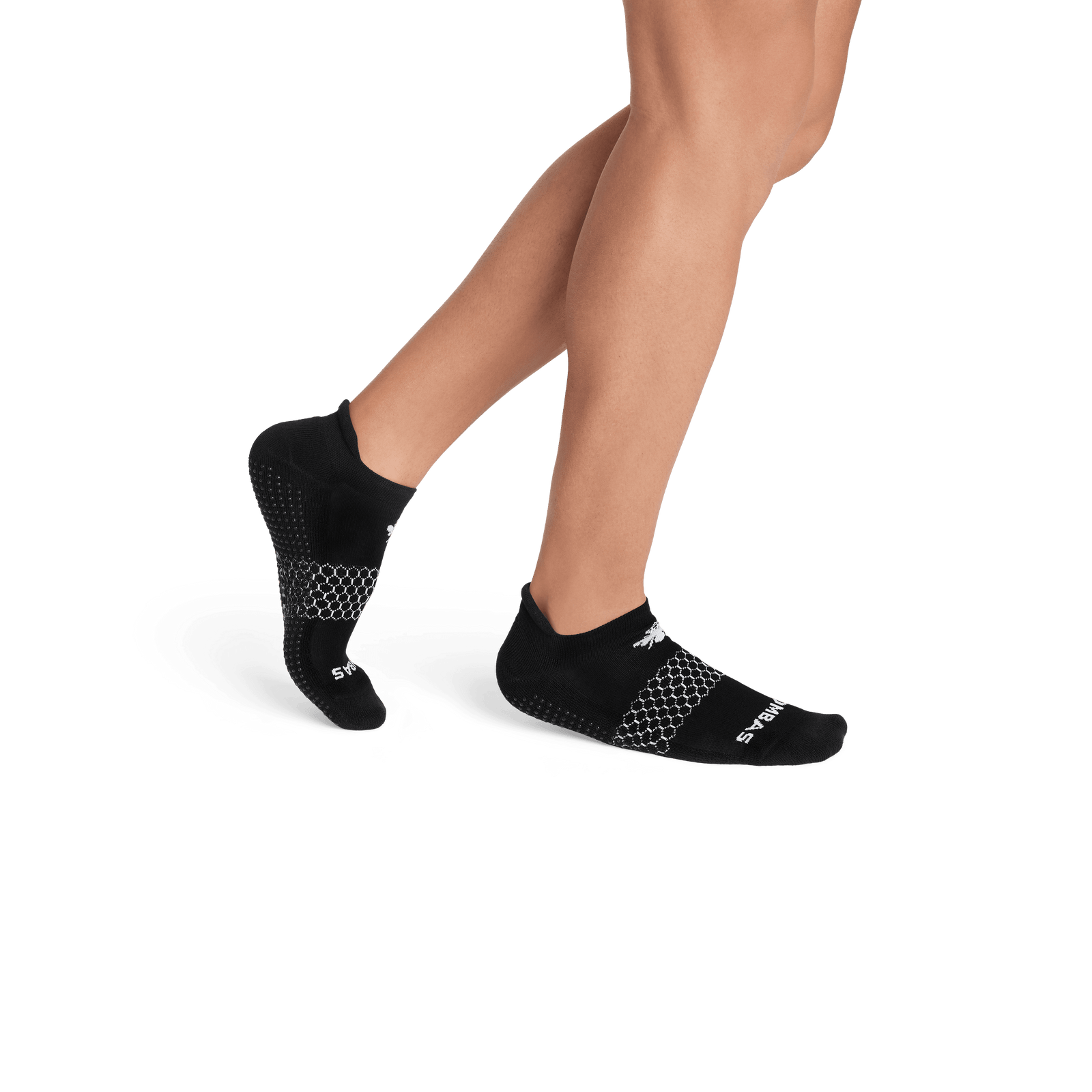 Gripper Ankle Socks - Black White MO2 [7880]