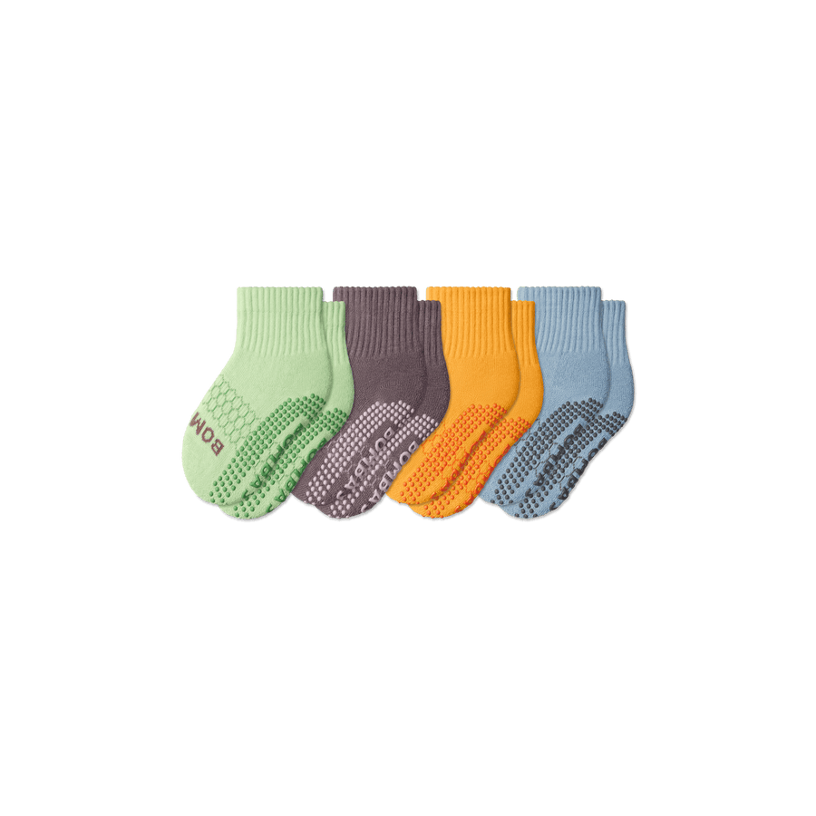 Toddler Gripper Calf Socks 4-Pack - Active Run Wear