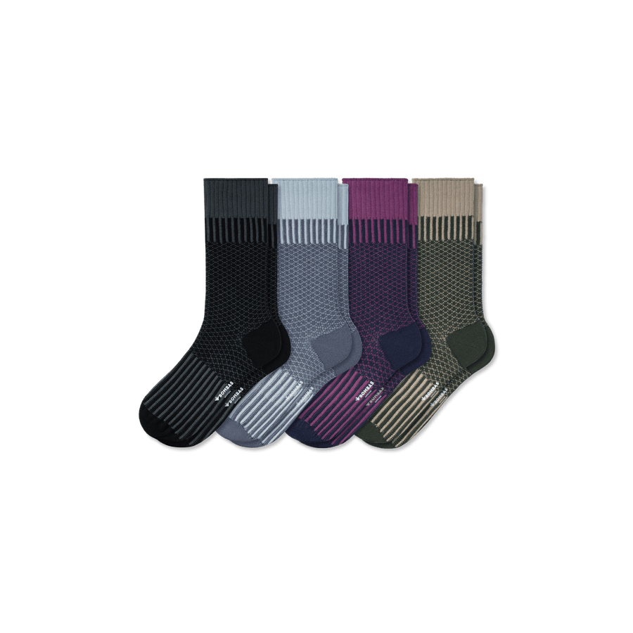 Men’s Jacquard Dress Sock 4-Pack - Everyday Studio Fit