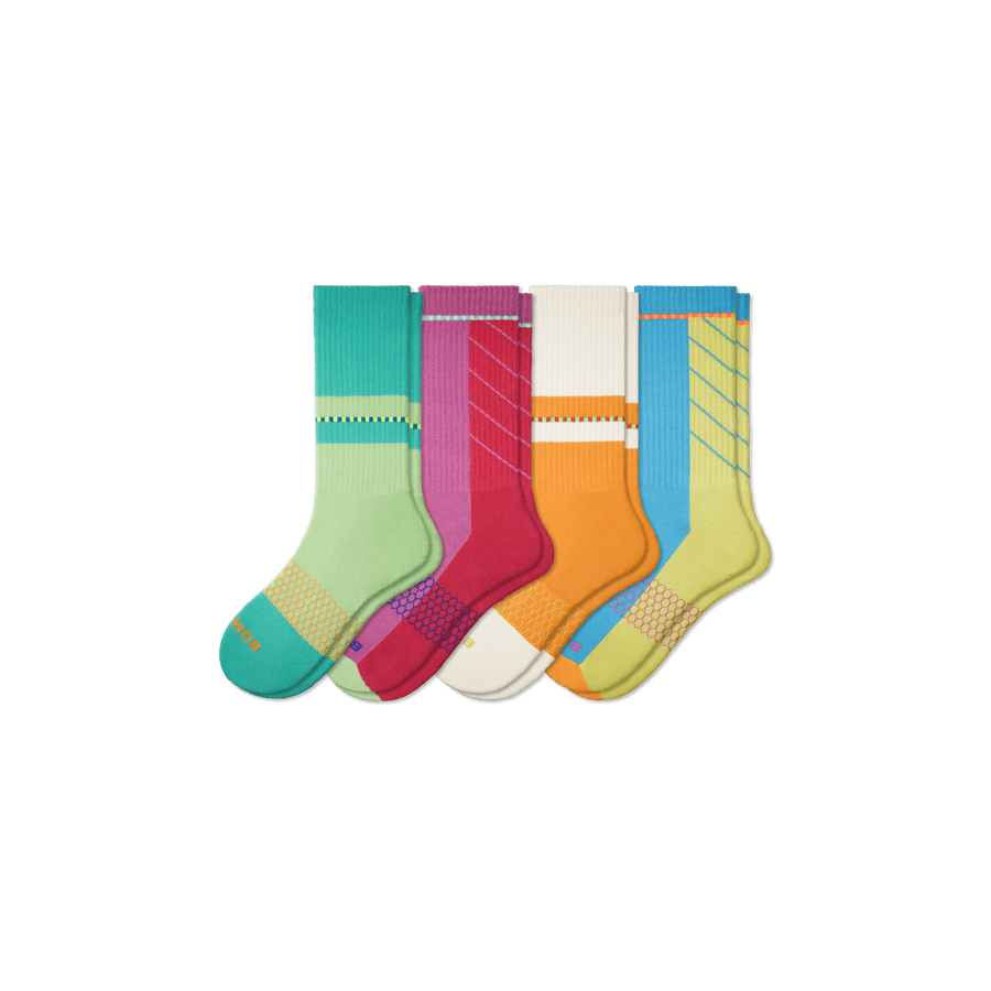Black Hive Collection Calf Sock 4-Pack - Everyday Low Cut Wear