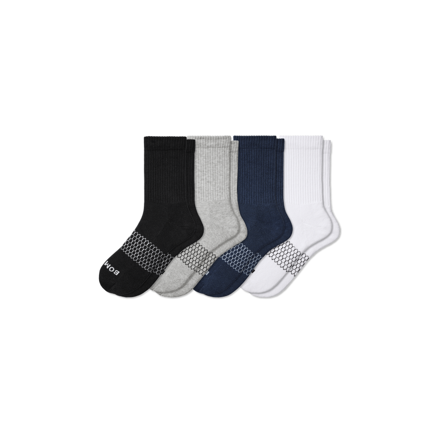 Men's Solids Half Calf Sock 4-Pack - Breathable Hike Wear