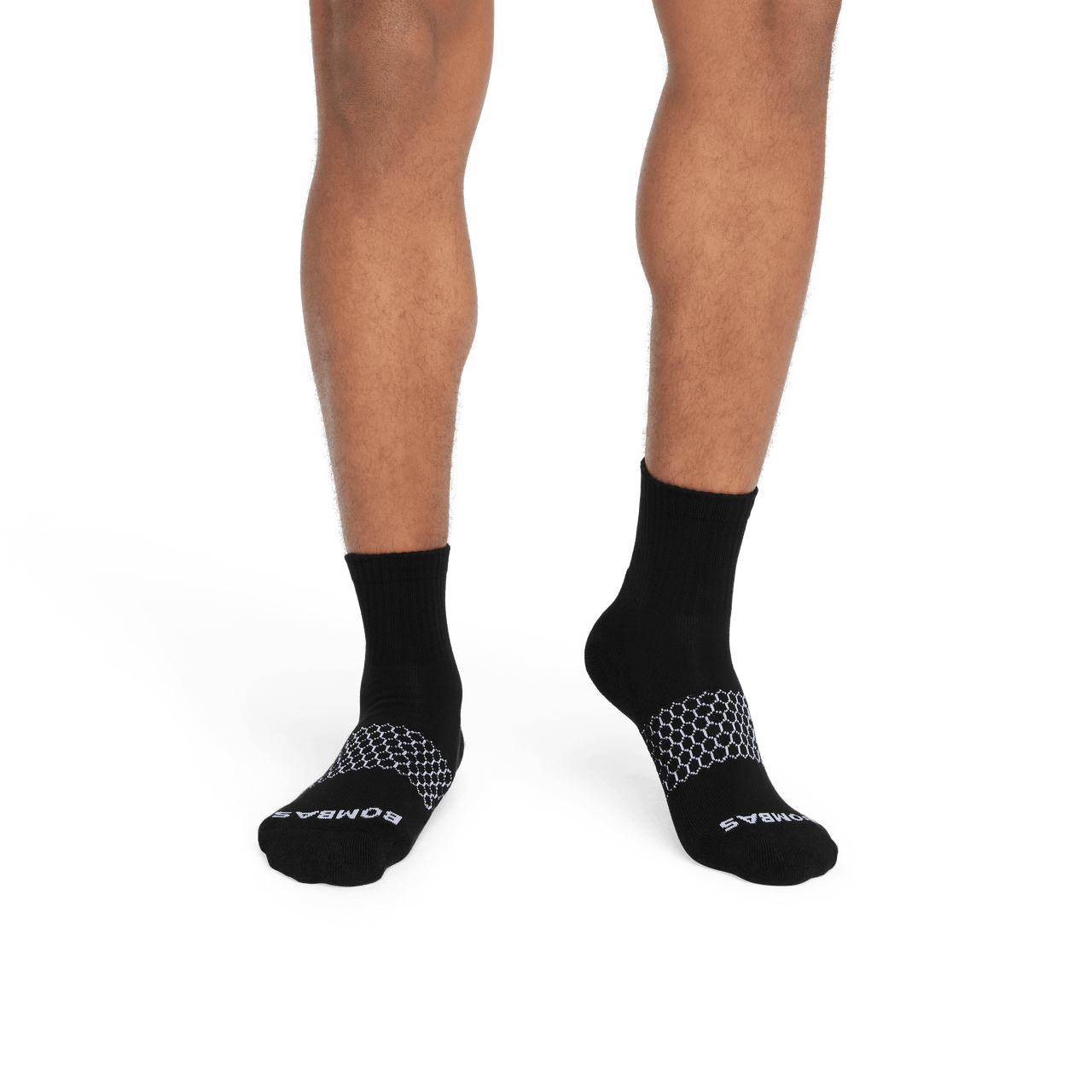 Solid Quarter Socks - Black MO1 [8002]