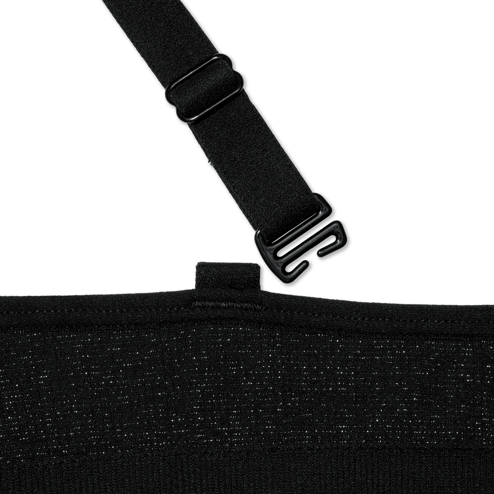 Women's Seamless Triangle Bralette - Black Sparkle Detail [8057]