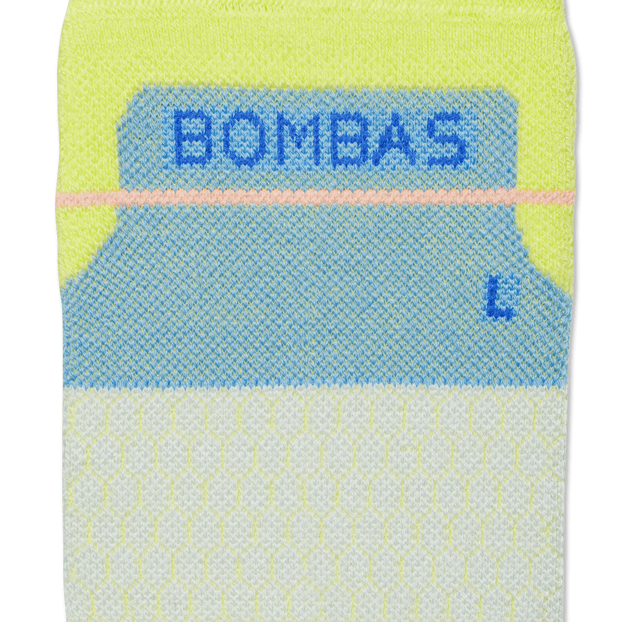 Merino Wool Blend Athletic Calf Socks - Green Chartreuse Detail [8068]