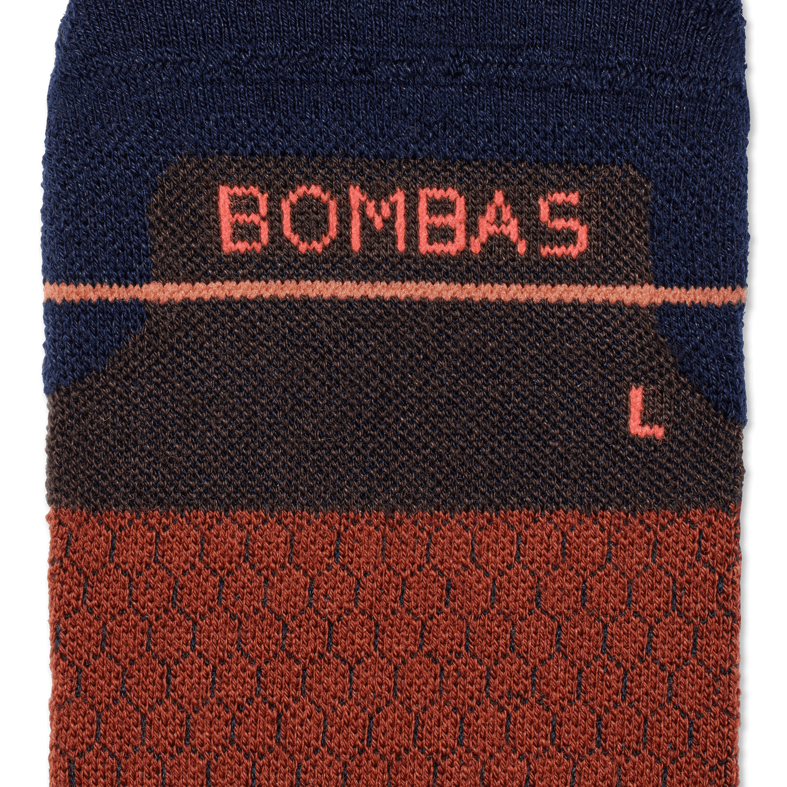 Merino Wool Blend Athletic Calf Socks - Midnight Navy Detail [8068]