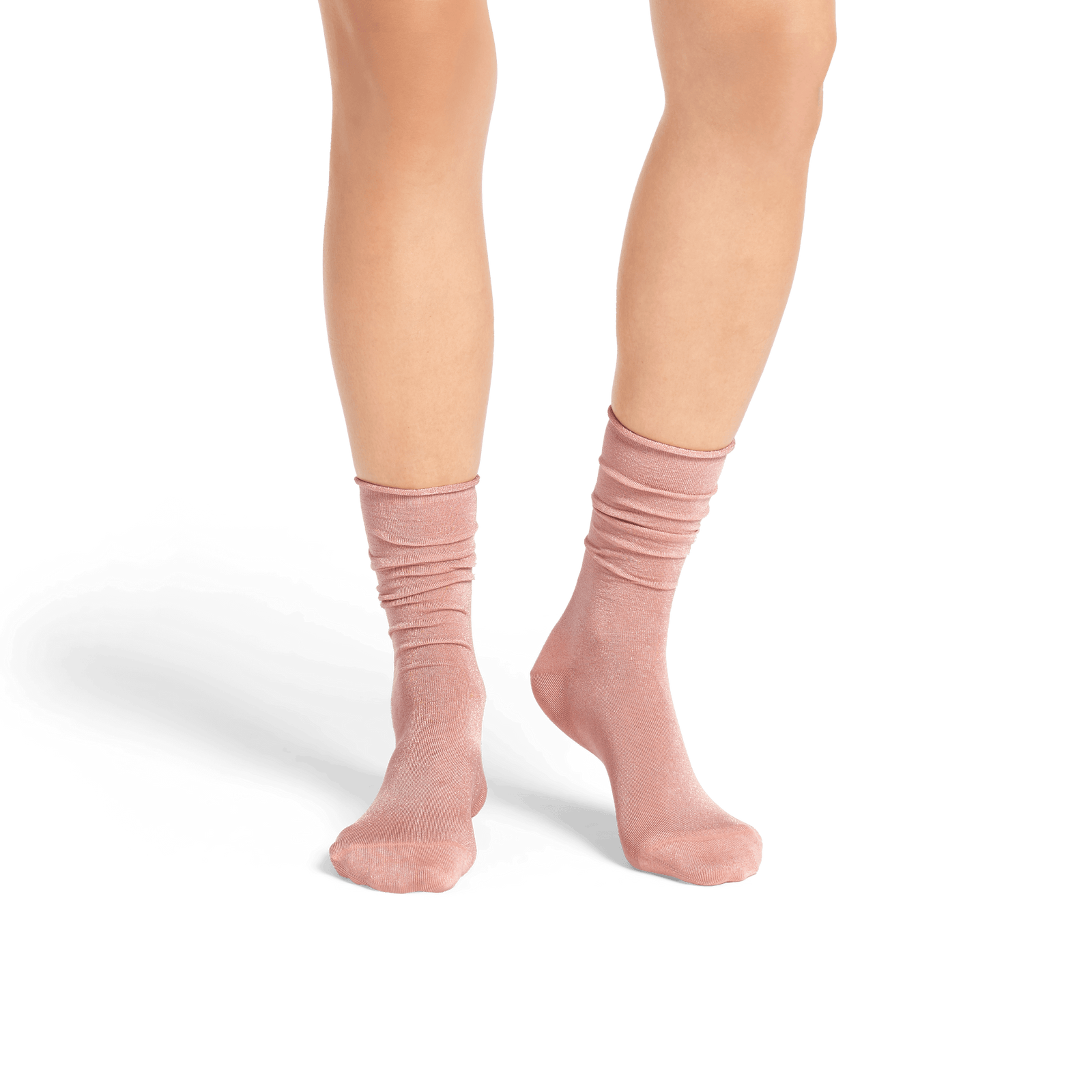 Women’s Sheer Sparkle Calf Socks - Cherry Blossom WO1 [8072]
