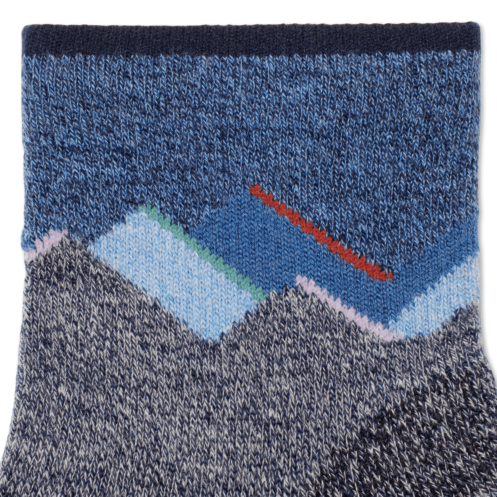 Merino Wool Blend Hiking Quarter Socks - Midnight Navy Detail [8081]