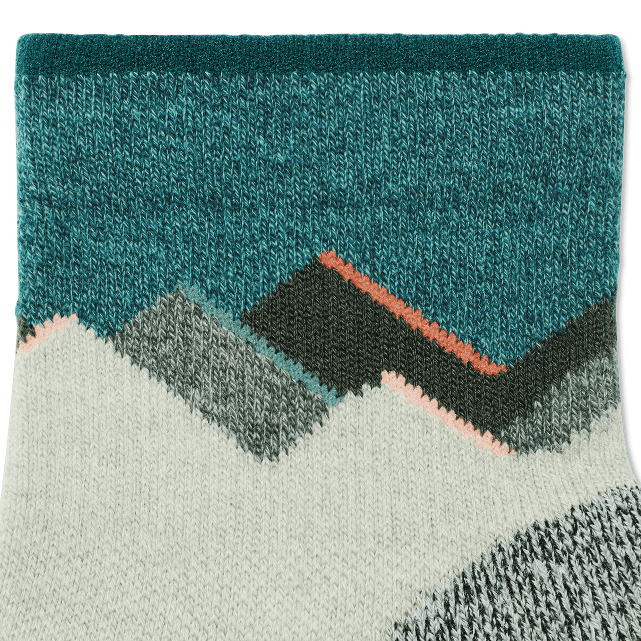 Merino Wool Blend Hiking Quarter Socks - Putty Green Detail [8081]