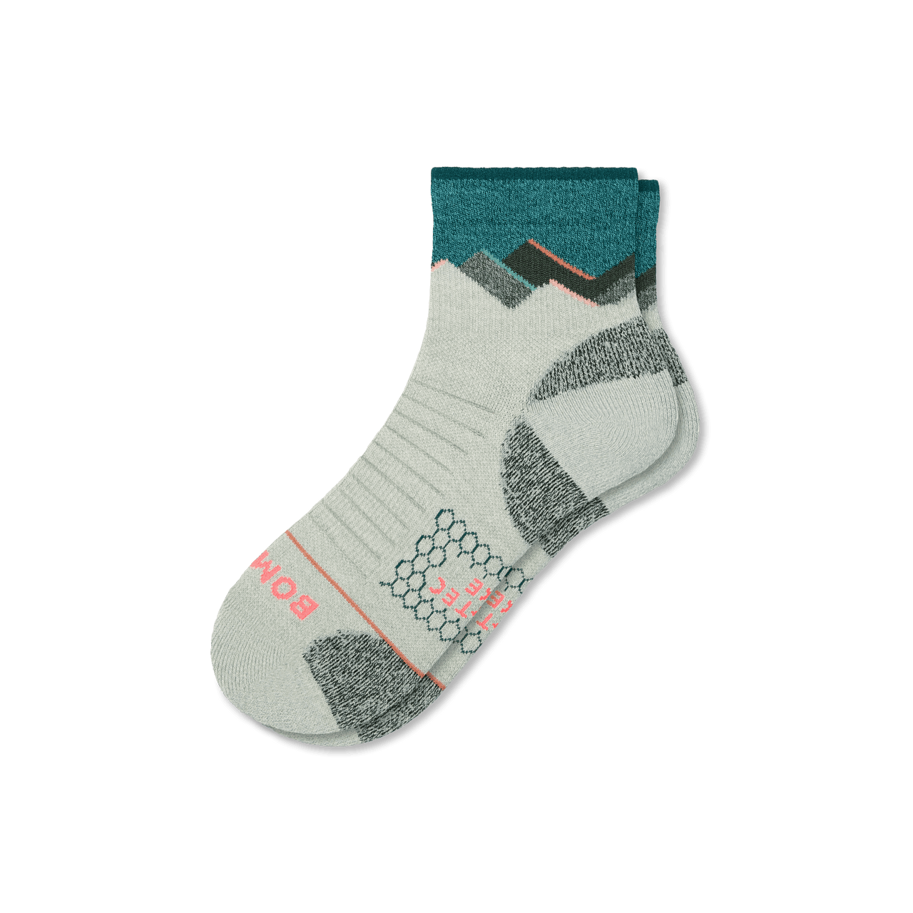 Merino Wool Blend Hiking Quarter Socks - Putty Green L [8081]