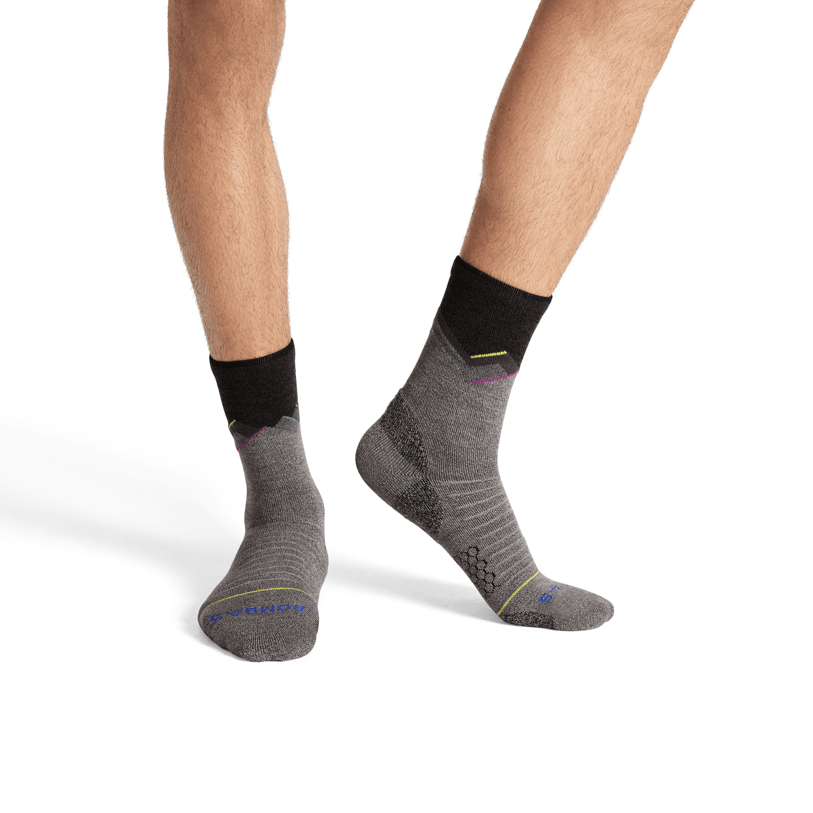 Merino Wool Blend Hiking Calf Socks - Charcoal Ash MO1 [8082]