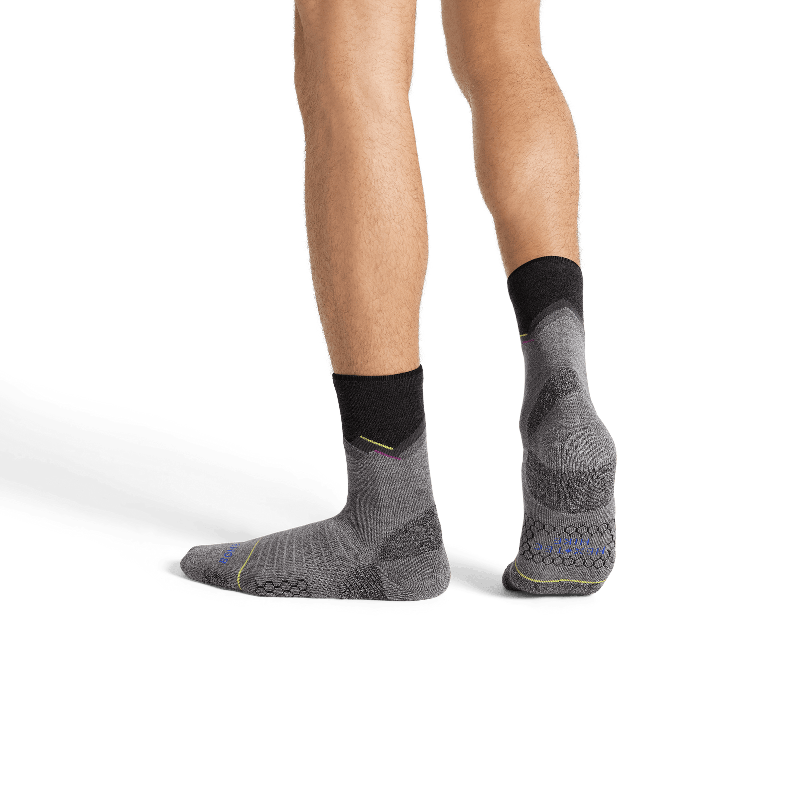 Merino Wool Blend Hiking Calf Socks - Charcoal Ash MO2 [8082]