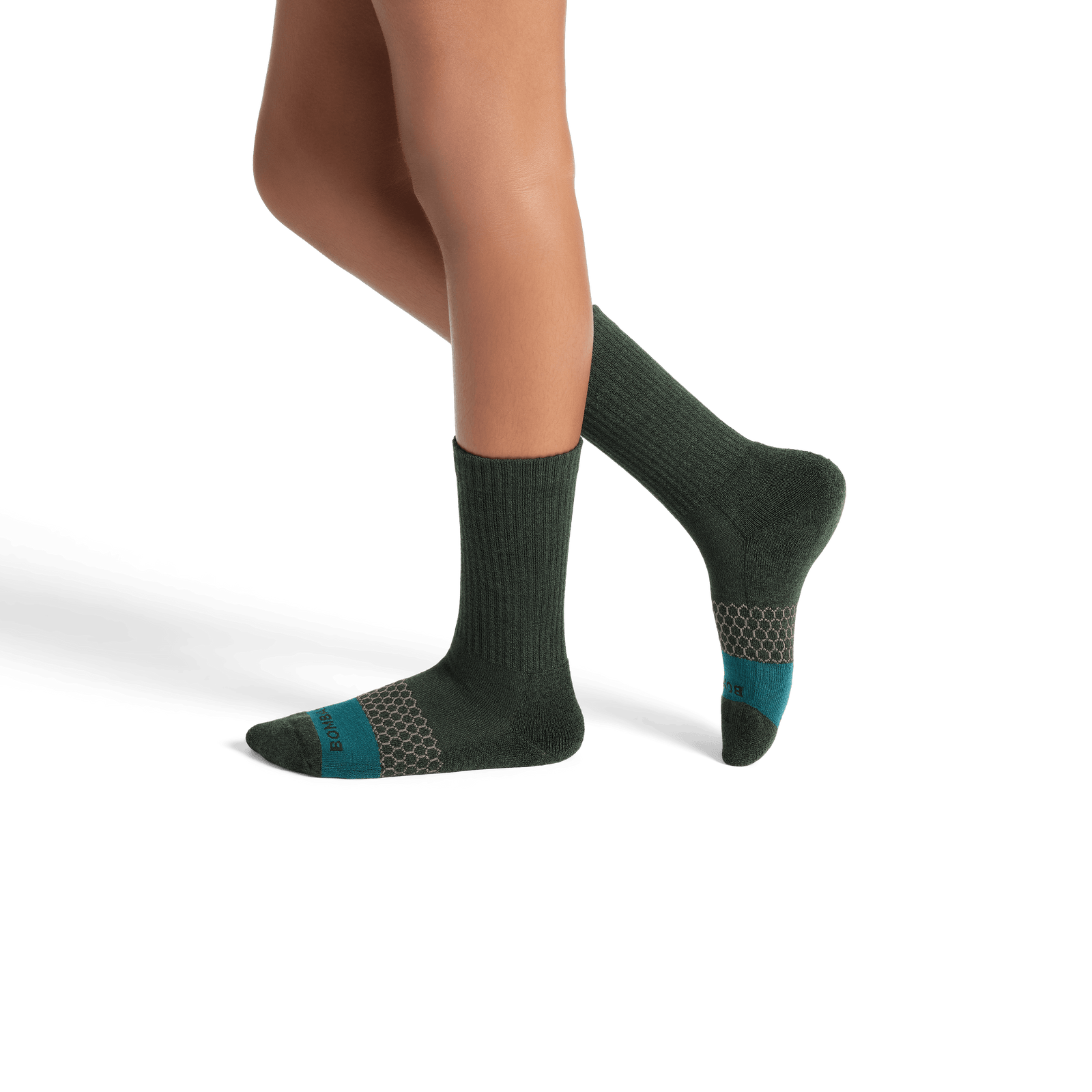 Marl Calf Socks - Black / Midnight Olive YO1 [8103]
