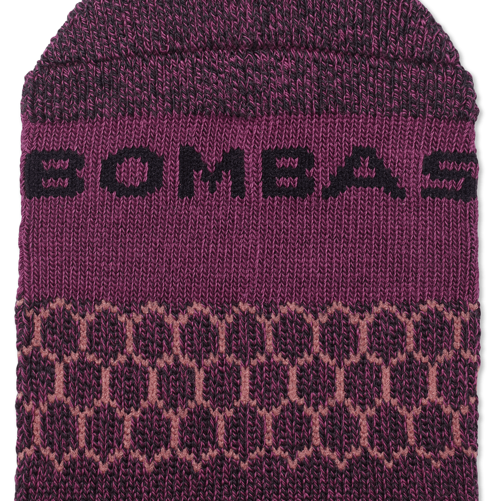 Junior Marl Calf Socks - Black / Plum Night Detail [8105]