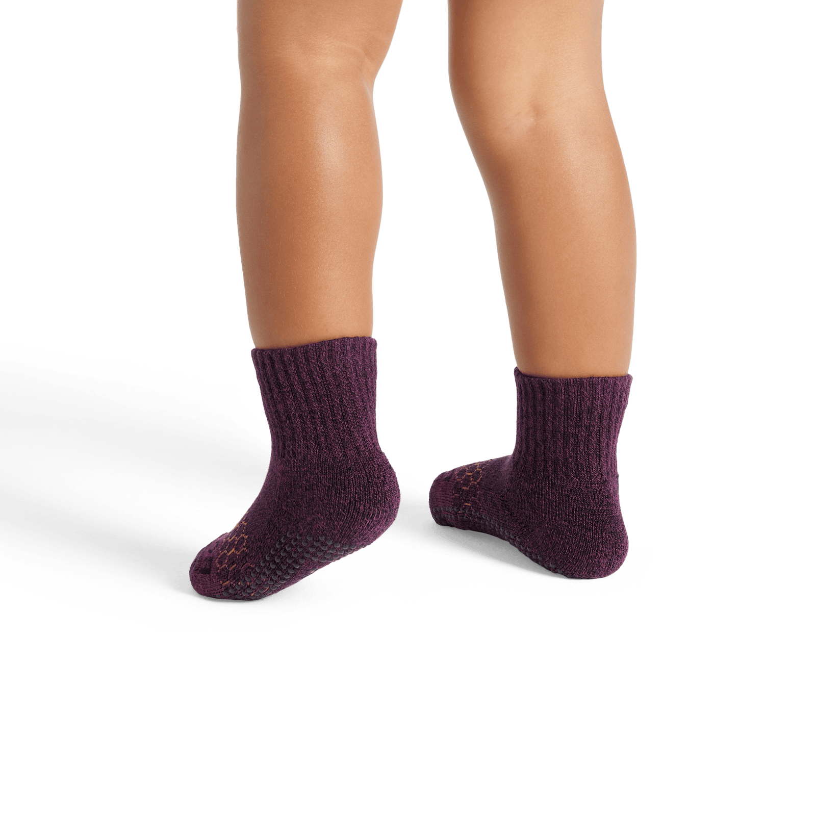 Marl Gripper Calf Socks - Black / Plum Night TO1 [8107]