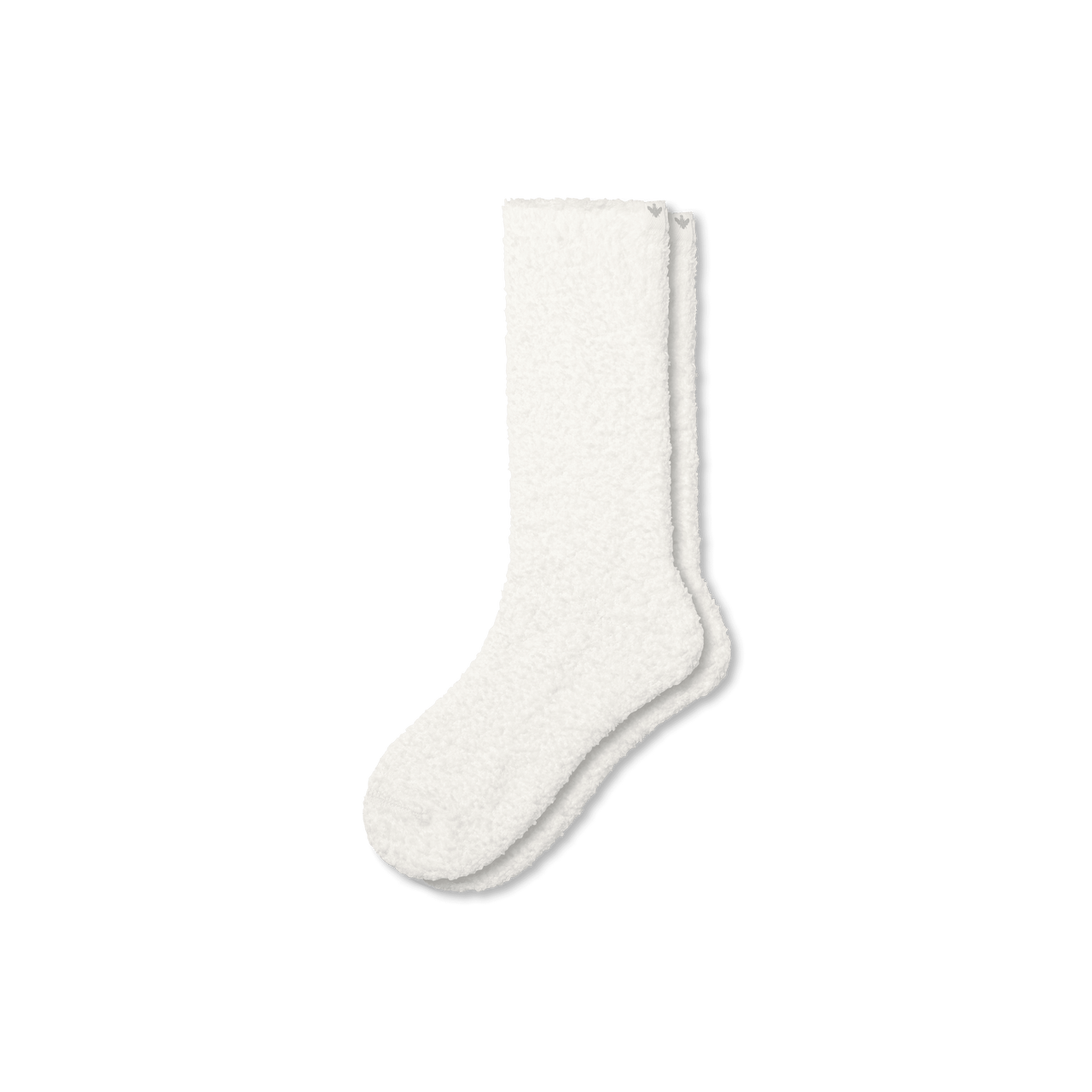 Women's Fuzzy Calf Socks - Soft White L [8161]