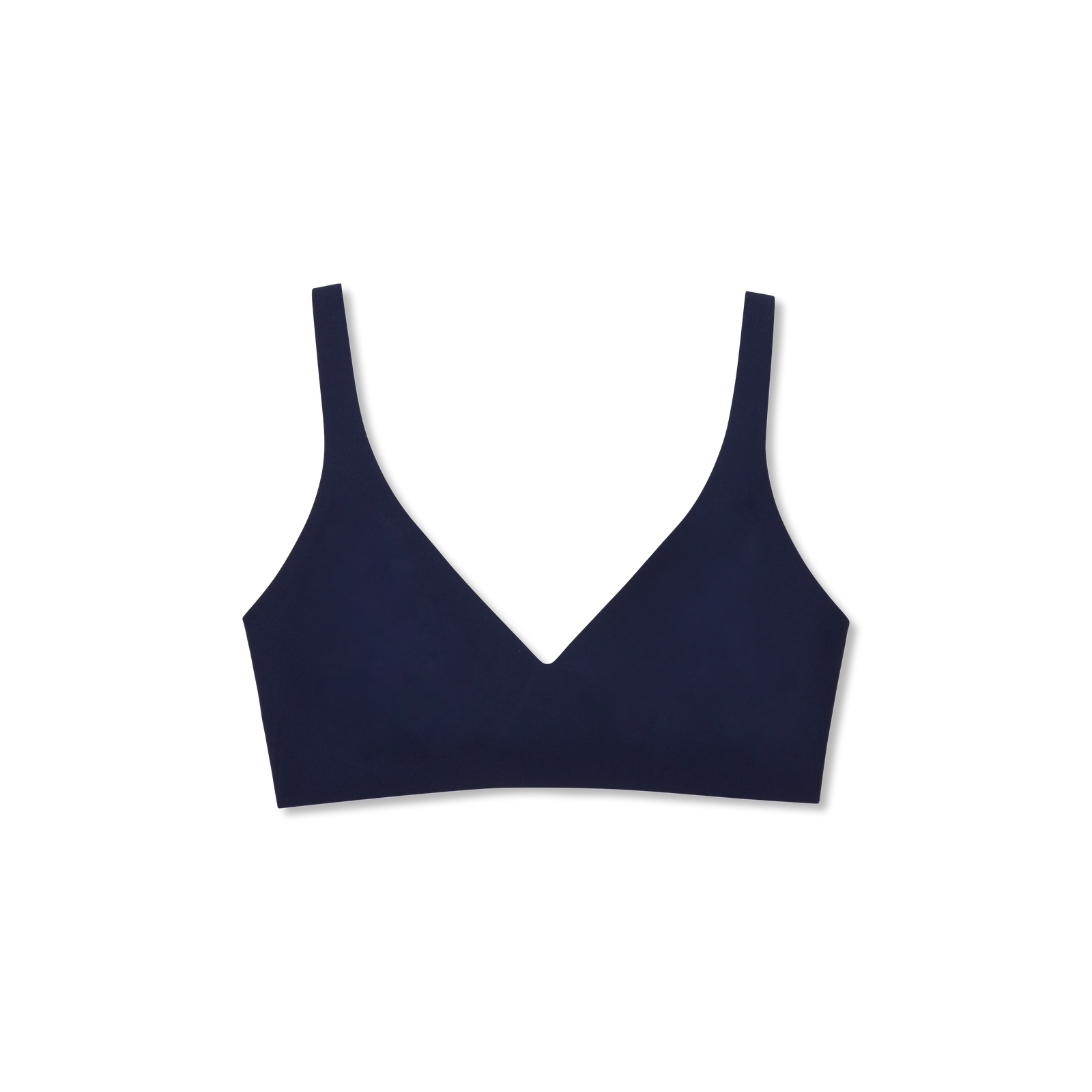 Women's No Show Plunge Bralette - Midnight Navy L [8252]
