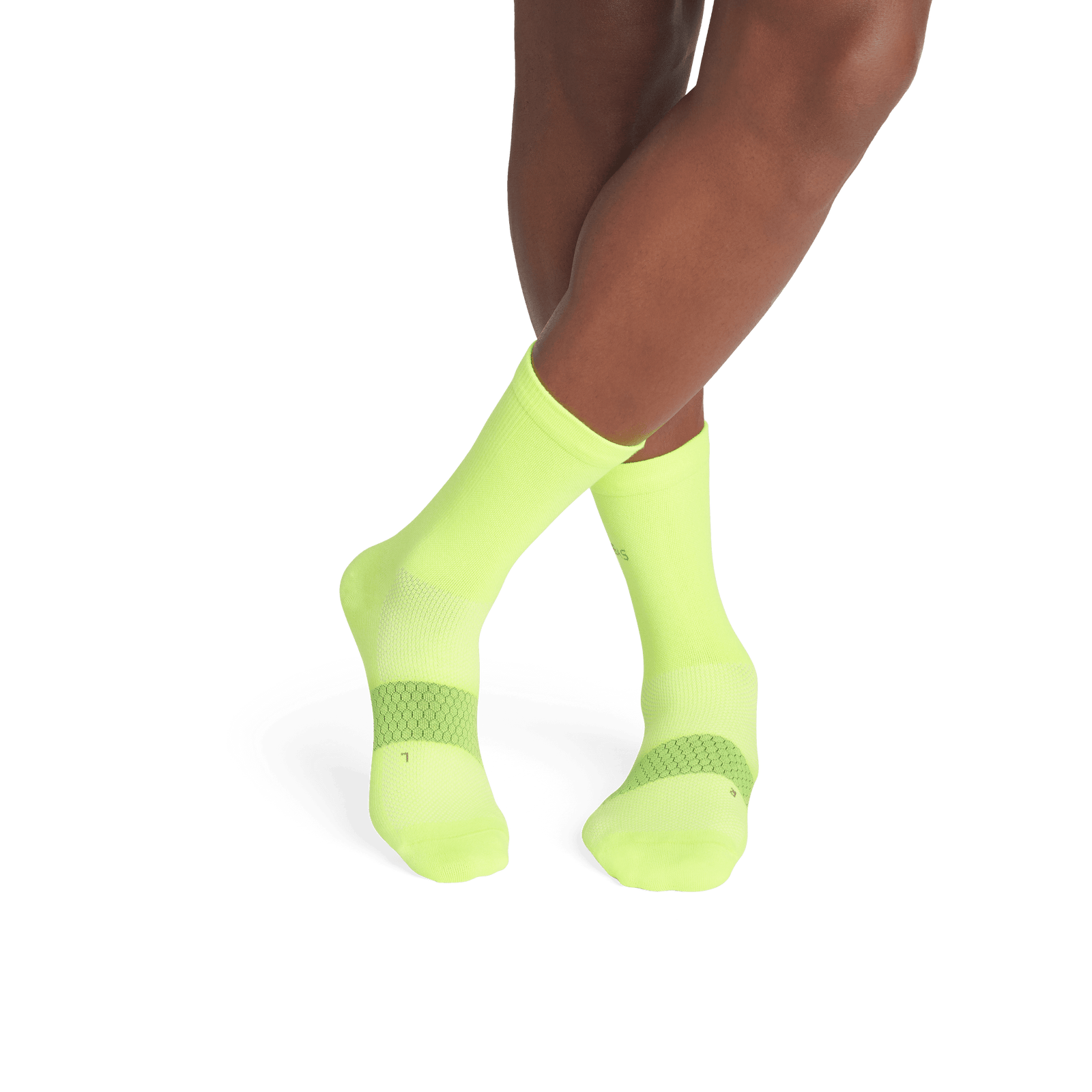 Lightweight Athletic Half-Calf Socks - Neon Yellow - MO1 [8298]
