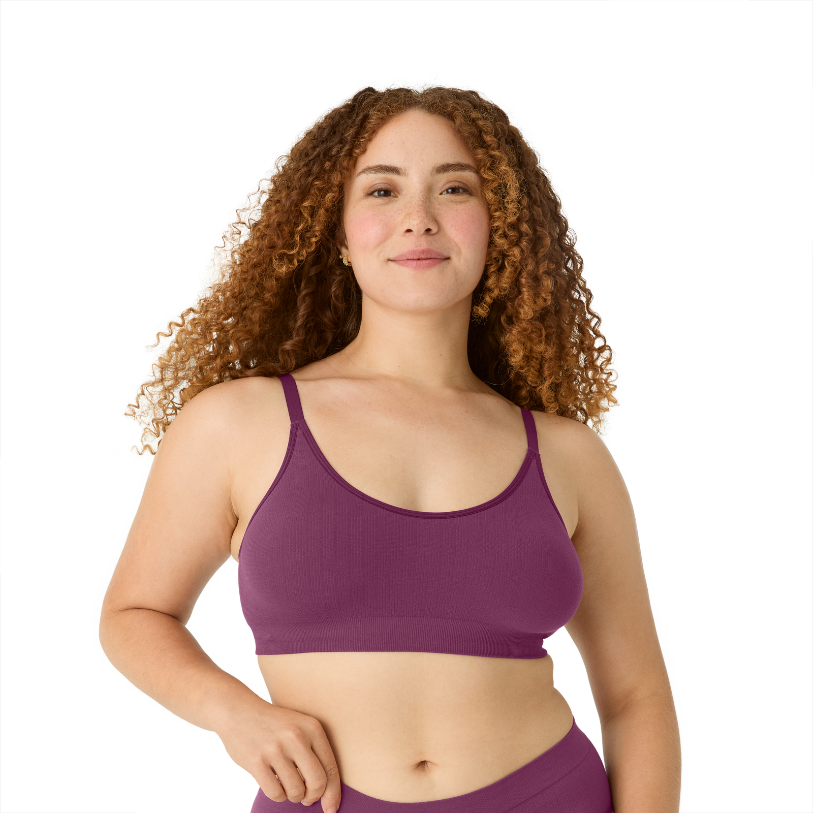 Women's Seamless Scoop Bralette - Plum Night WO1 [8343]