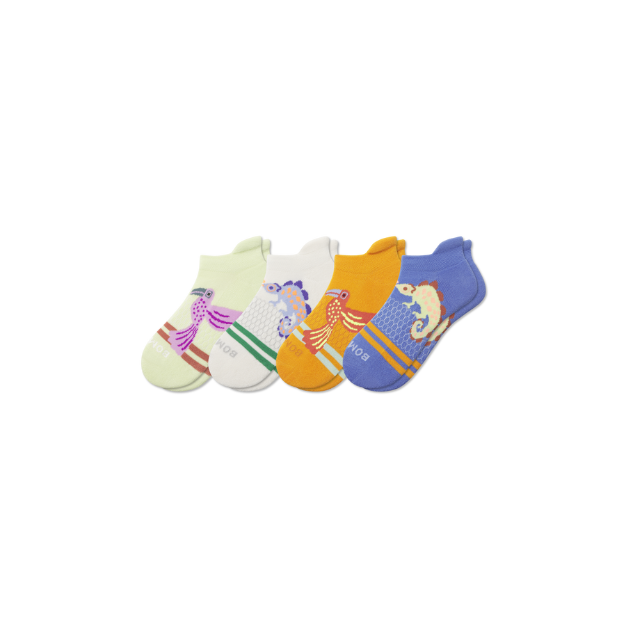 Youth Rainforest Friends Ankle Sock 4-Pack - Light Support