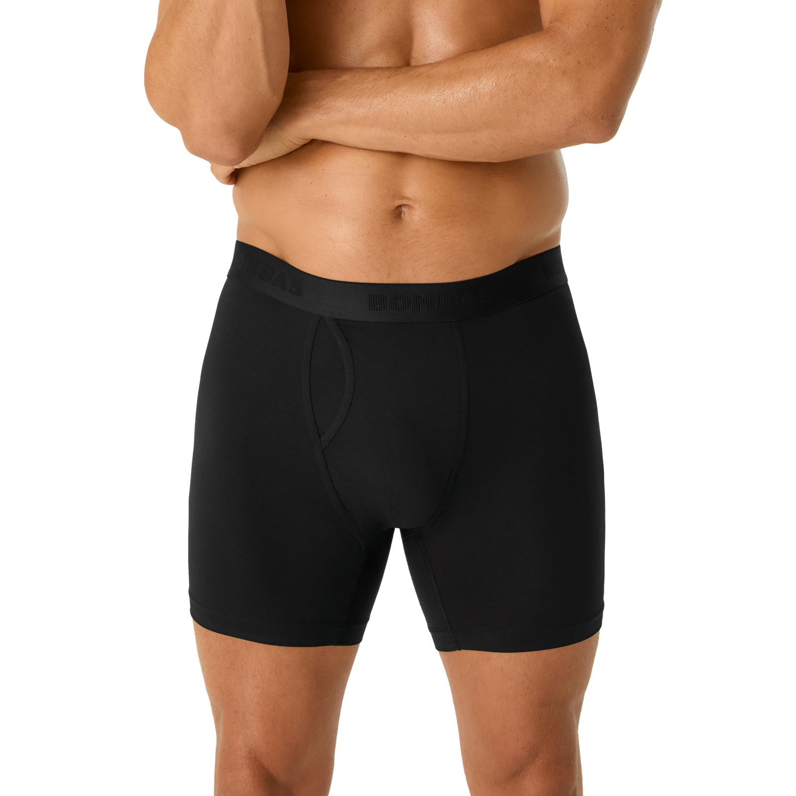 Cotton Modal Blend Boxer Brief - Classic Fly - Black MO1 [8470]