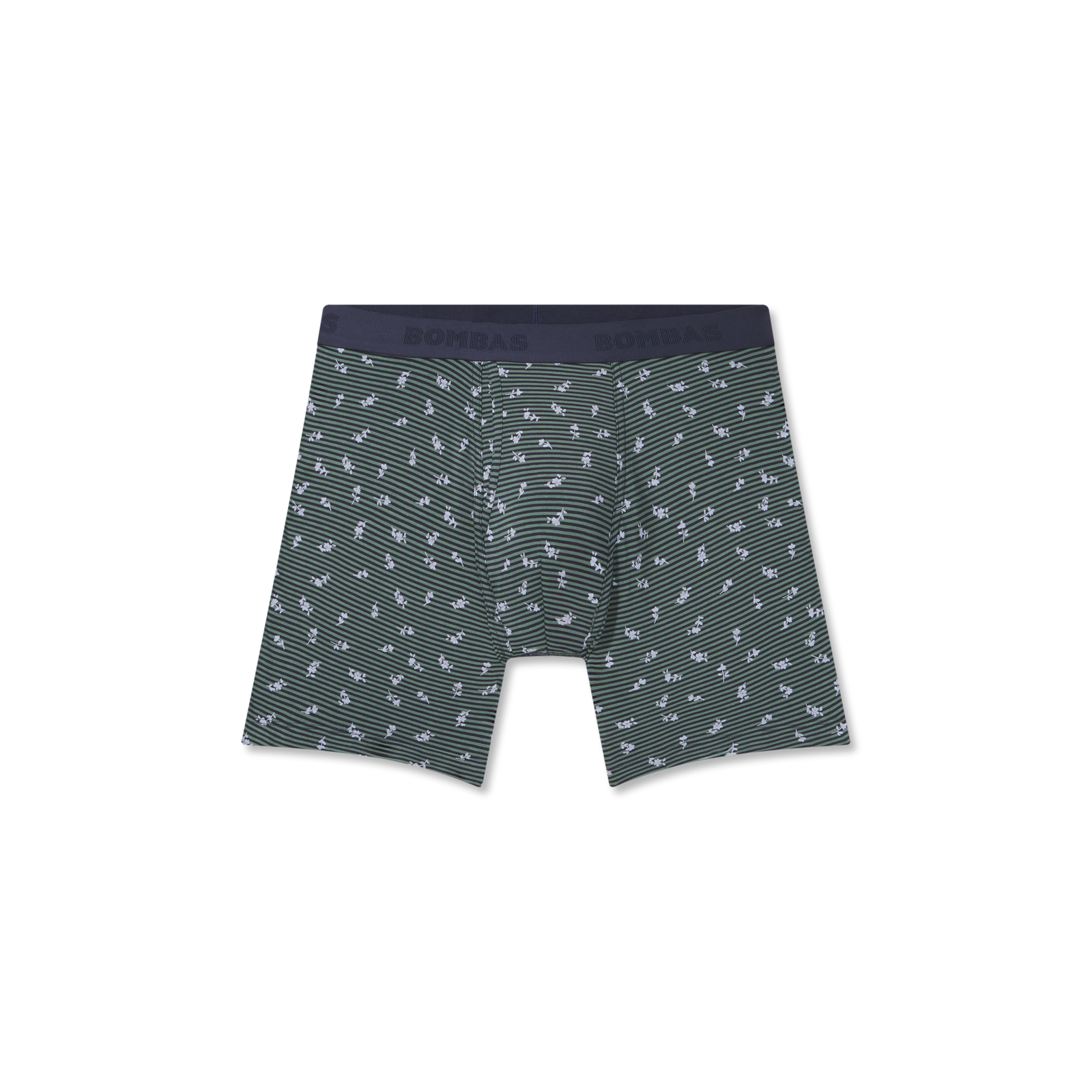 Cotton Modal Blend Boxer Brief -MIDNIGHT NAVY / DARK SAGE MICRO STRIPE L [8470]