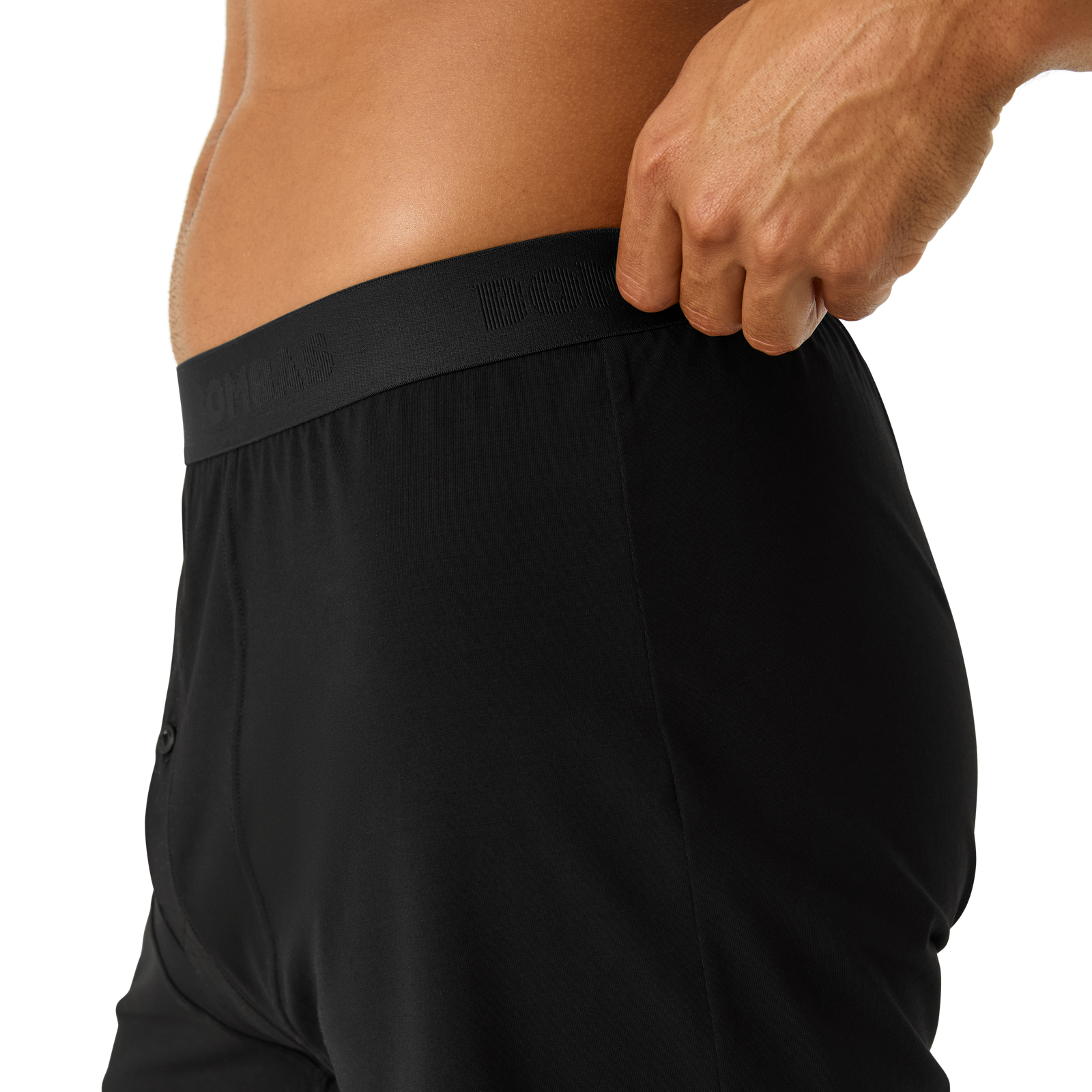 Cotton Modal Blend Boxer - Black MO Detail [8473]