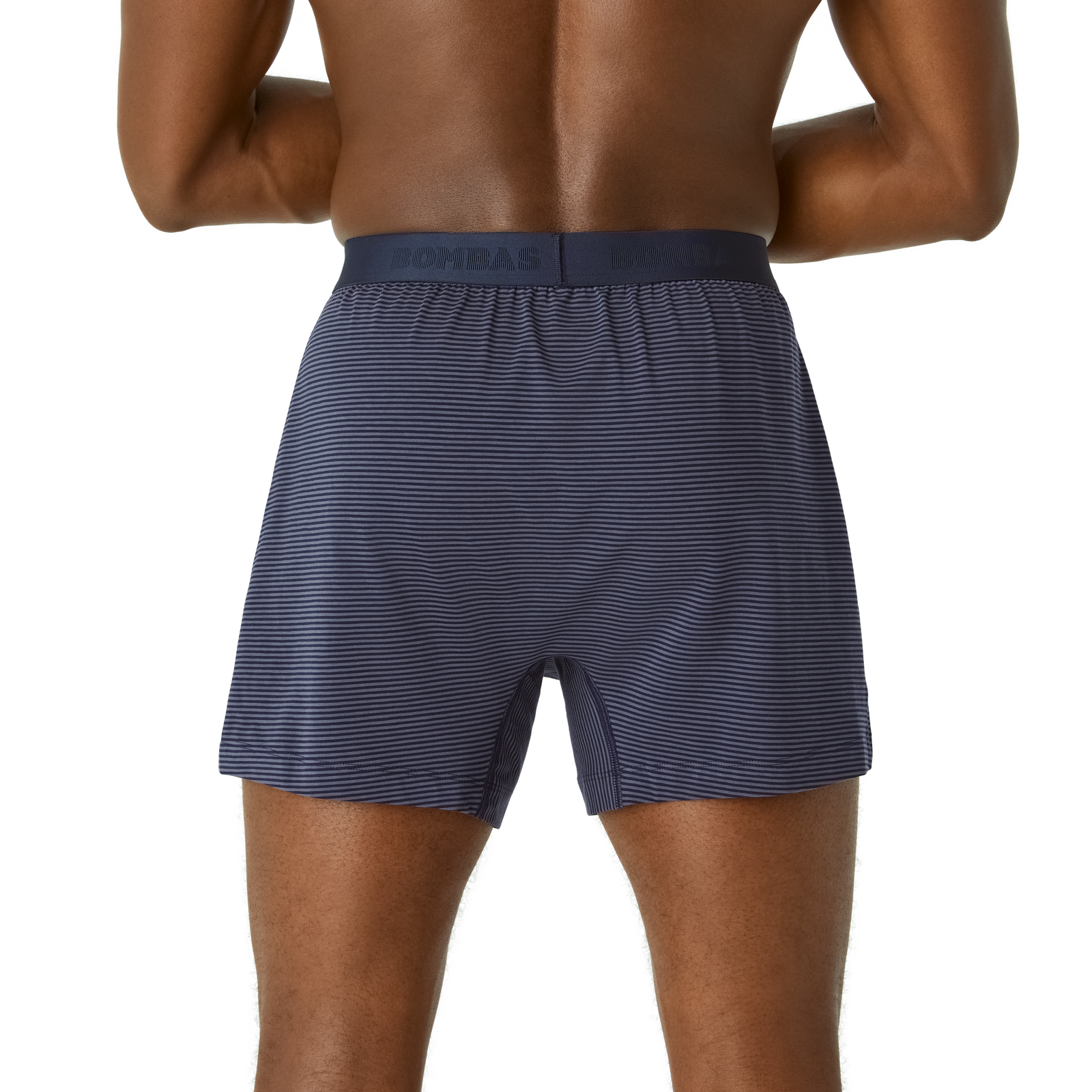 Cotton Modal Blend Boxer - Midnight Navy / Washed Black Micro Stripe MO3 [8473]
