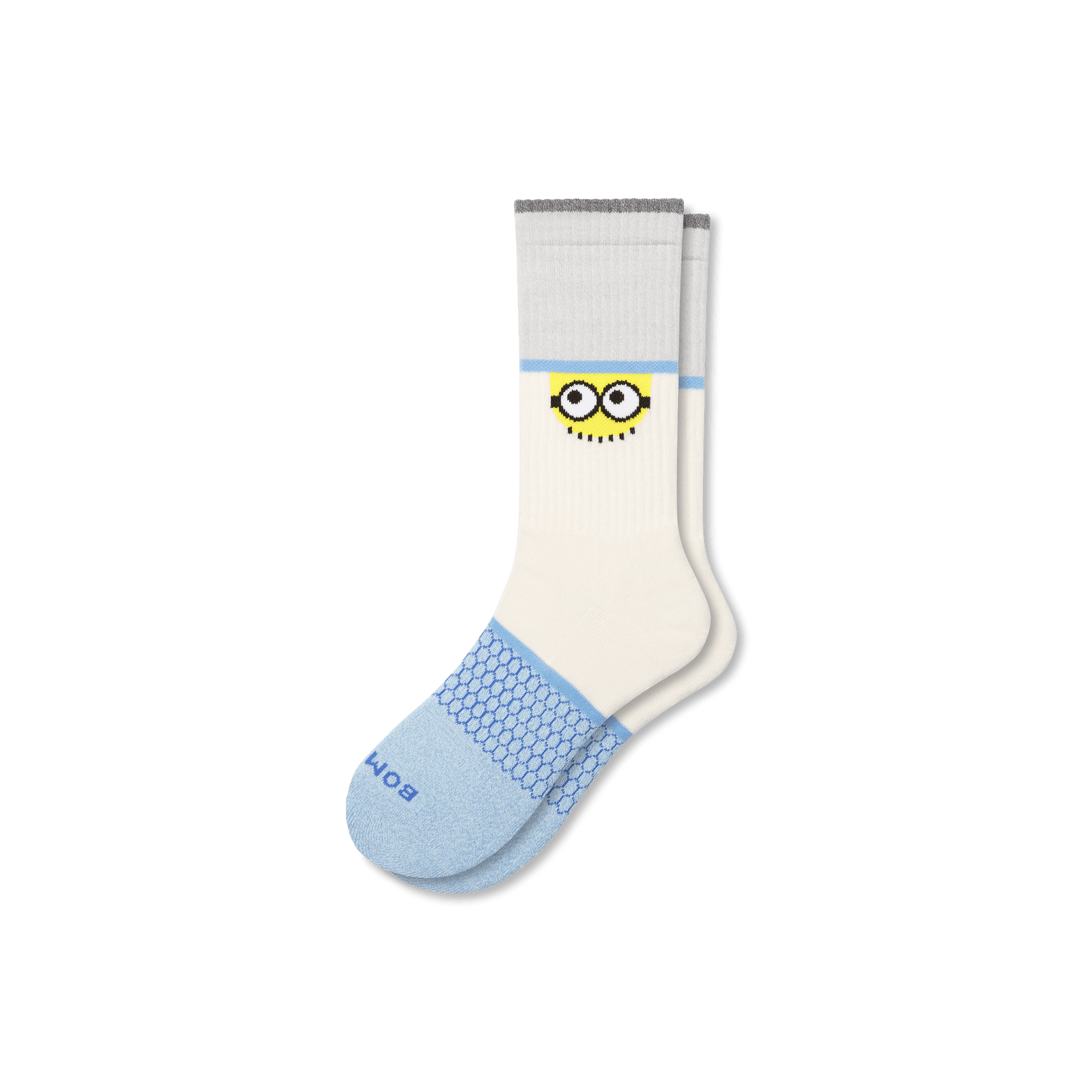 Minions X Bombas Calf Socks - White L [8484]
