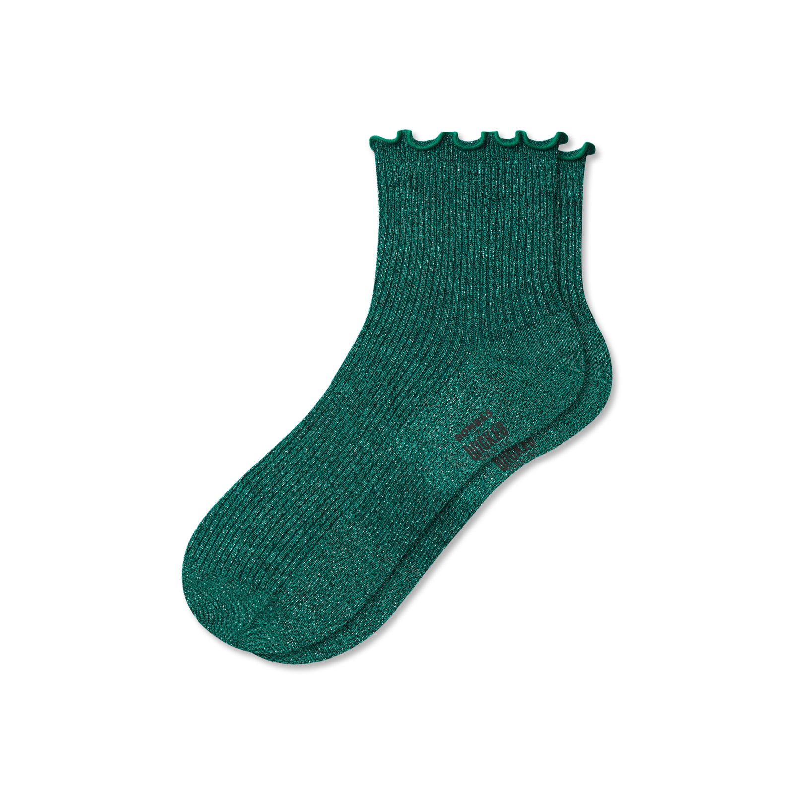 Ruffle Rib Quarter Socks brightpine-layflat-1-transparent