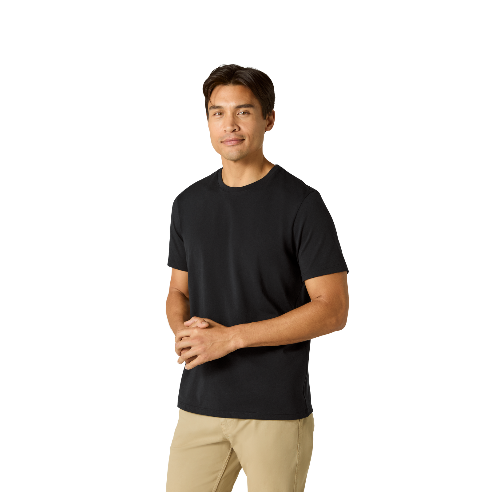 Pima Cotton Crew Neck T-Shirt - Black MO2 [8525]
