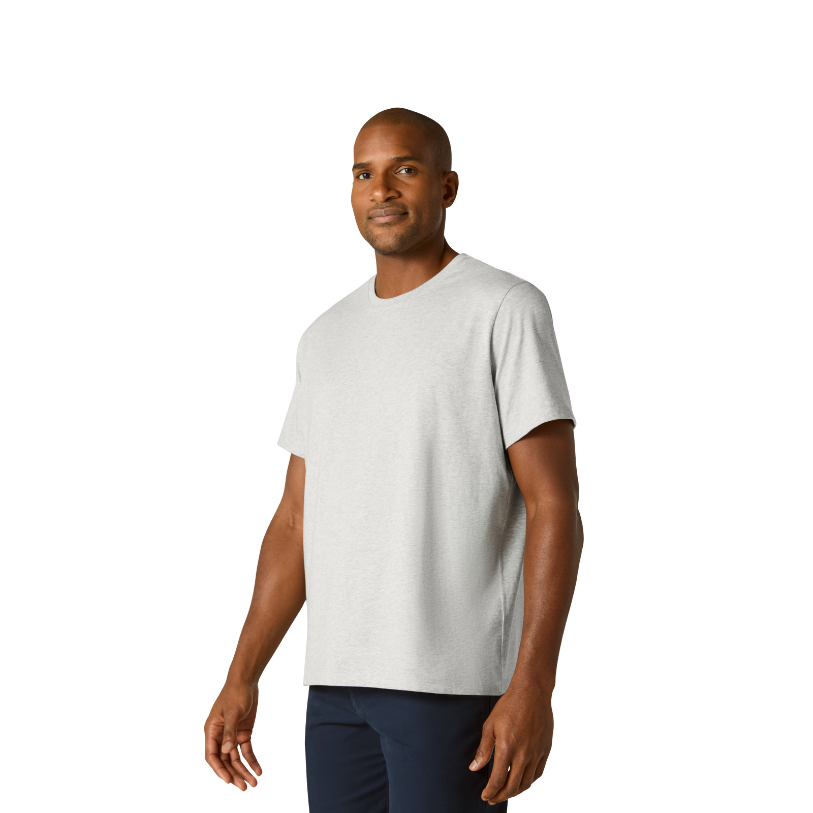 Pima Cotton Crew Neck T-Shirt - Varsity Grey Heather MO2 [8525]