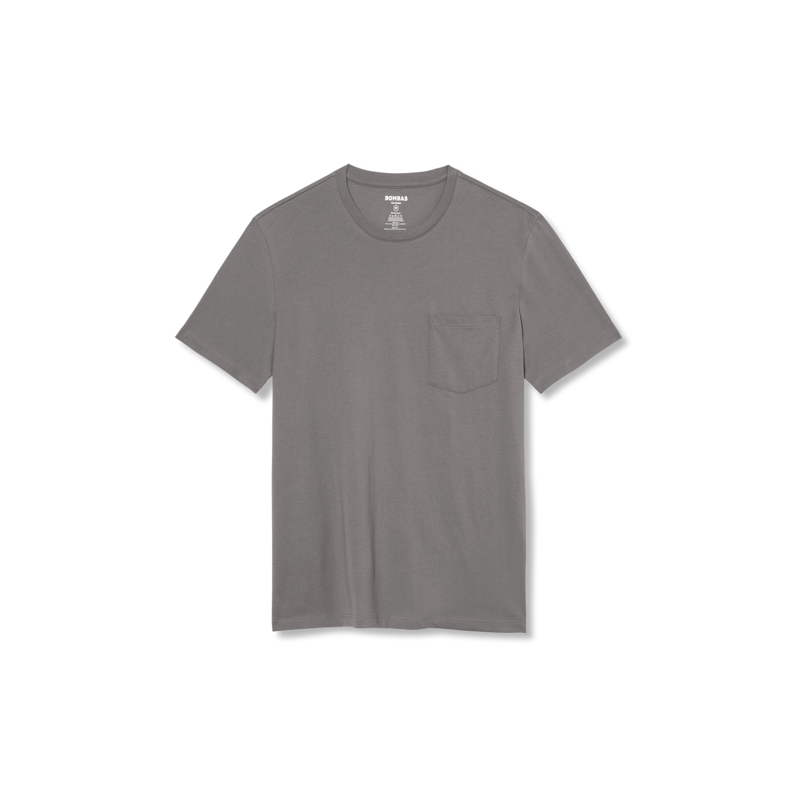 Men's Classic Fit Pima Cotton Pocket Crew T-Shirt - Boulder L [8527]